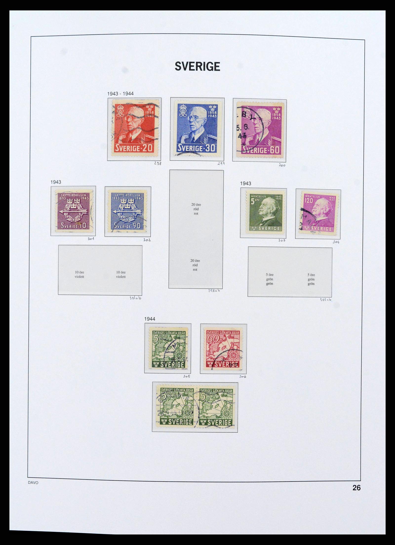 38151 0027 - Postzegelverzameling 38151 Zweden 1855-2016.