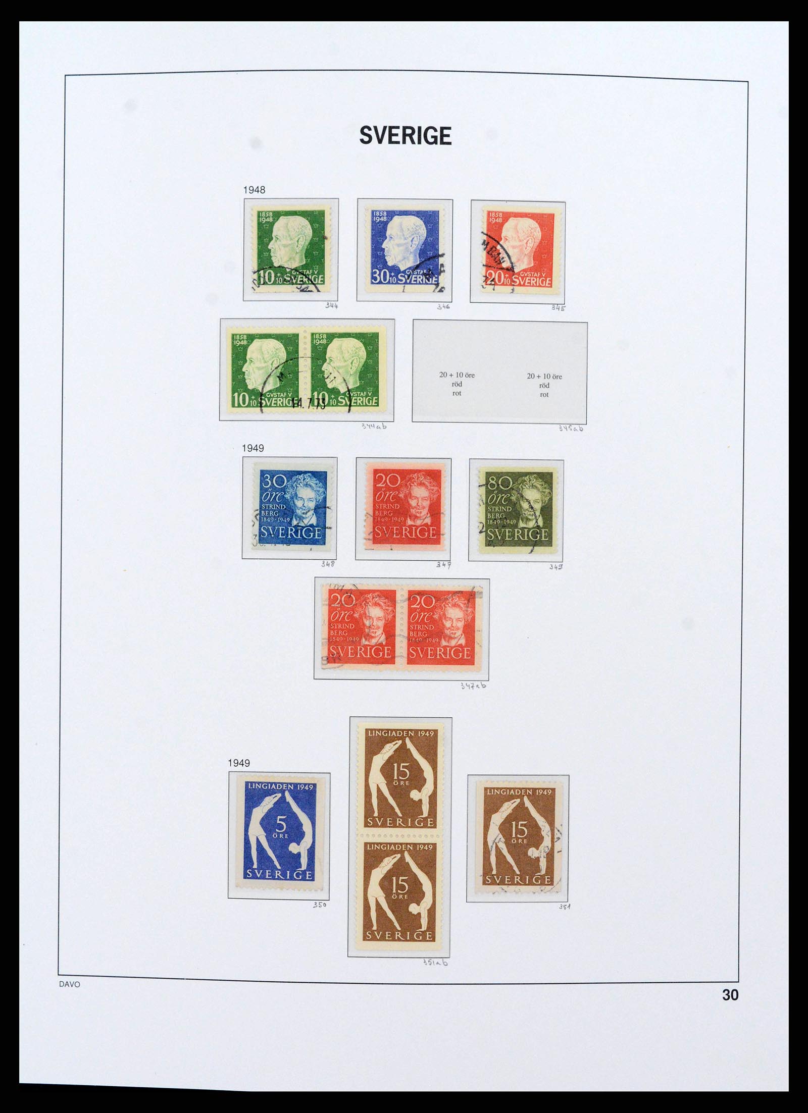 38151 0031 - Postzegelverzameling 38151 Zweden 1855-2016.