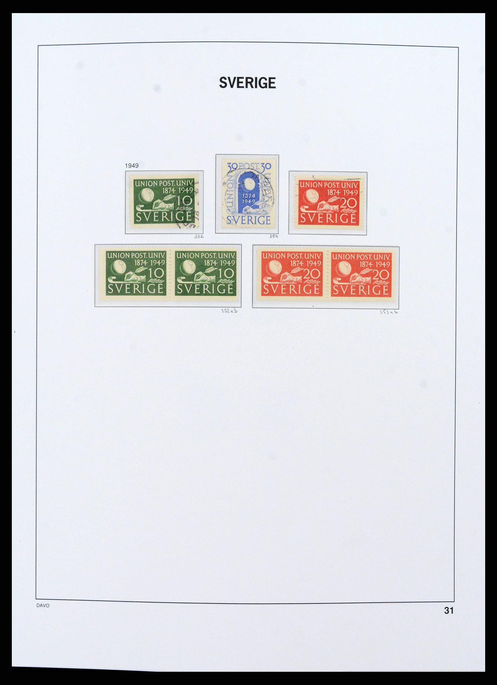 38151 0032 - Postzegelverzameling 38151 Zweden 1855-2016.