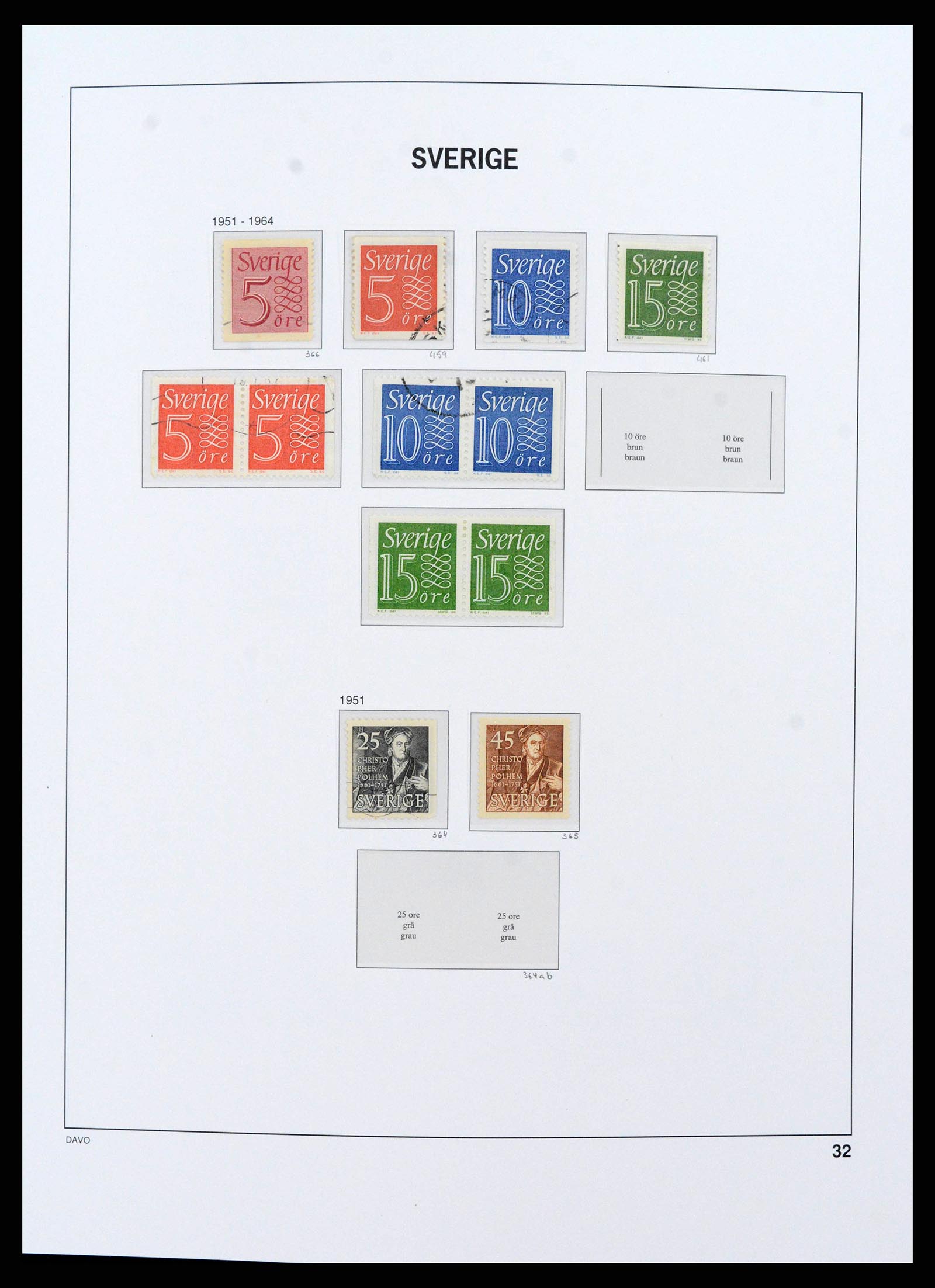 38151 0033 - Postzegelverzameling 38151 Zweden 1855-2016.