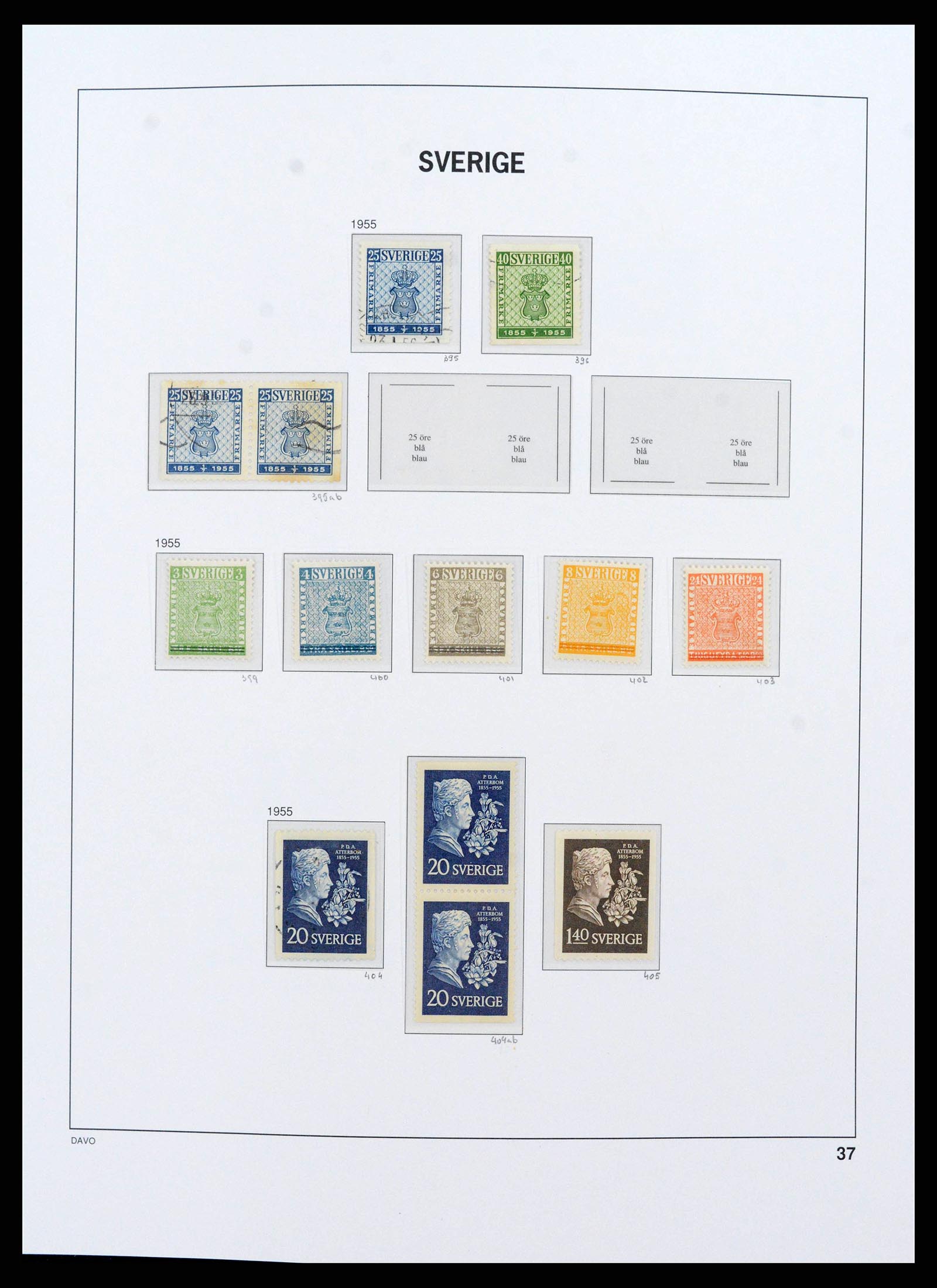 38151 0038 - Stamp collection 38151 Sweden 1855-2016.