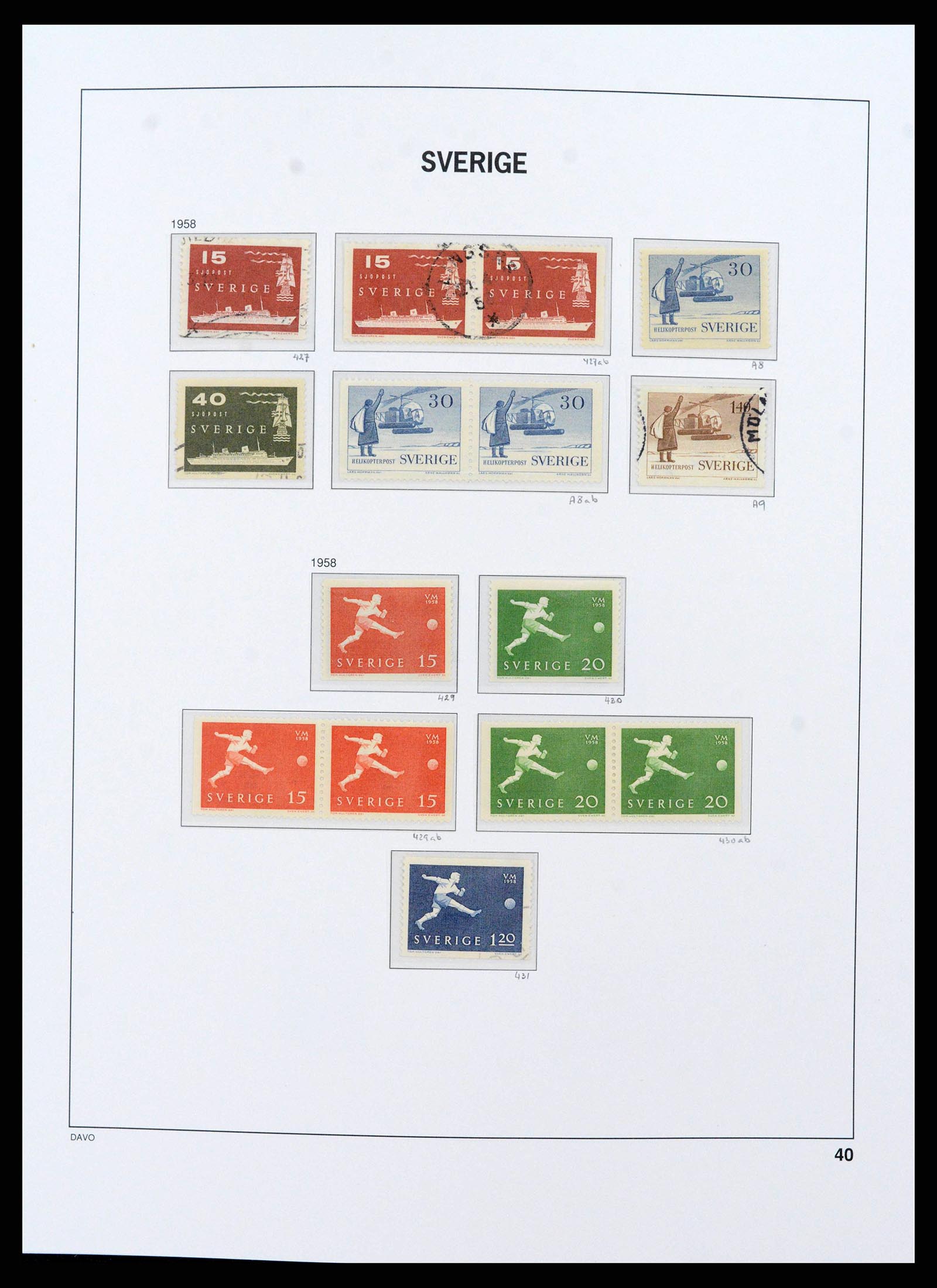 38151 0041 - Postzegelverzameling 38151 Zweden 1855-2016.