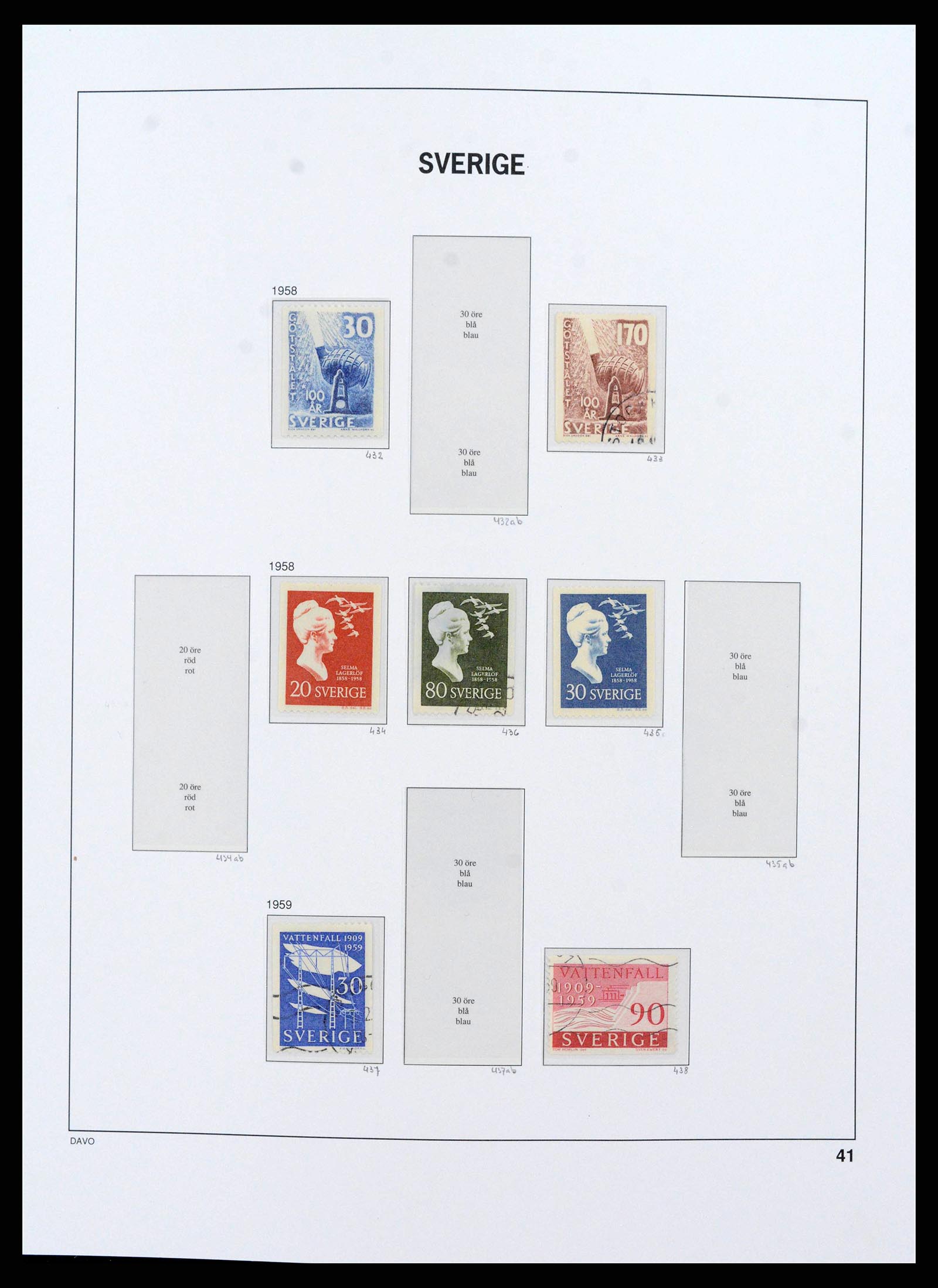 38151 0042 - Postzegelverzameling 38151 Zweden 1855-2016.