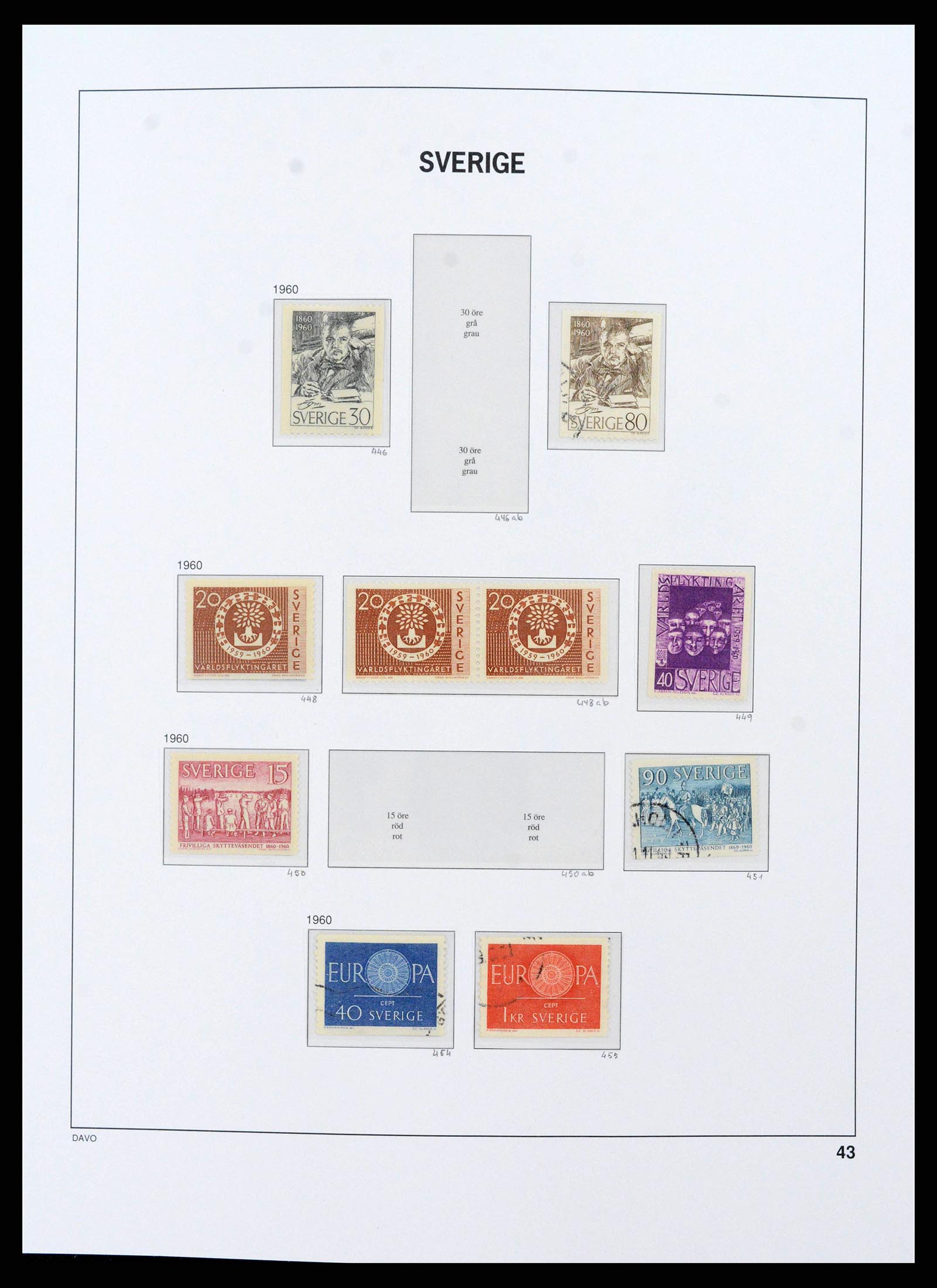 38151 0044 - Stamp collection 38151 Sweden 1855-2016.