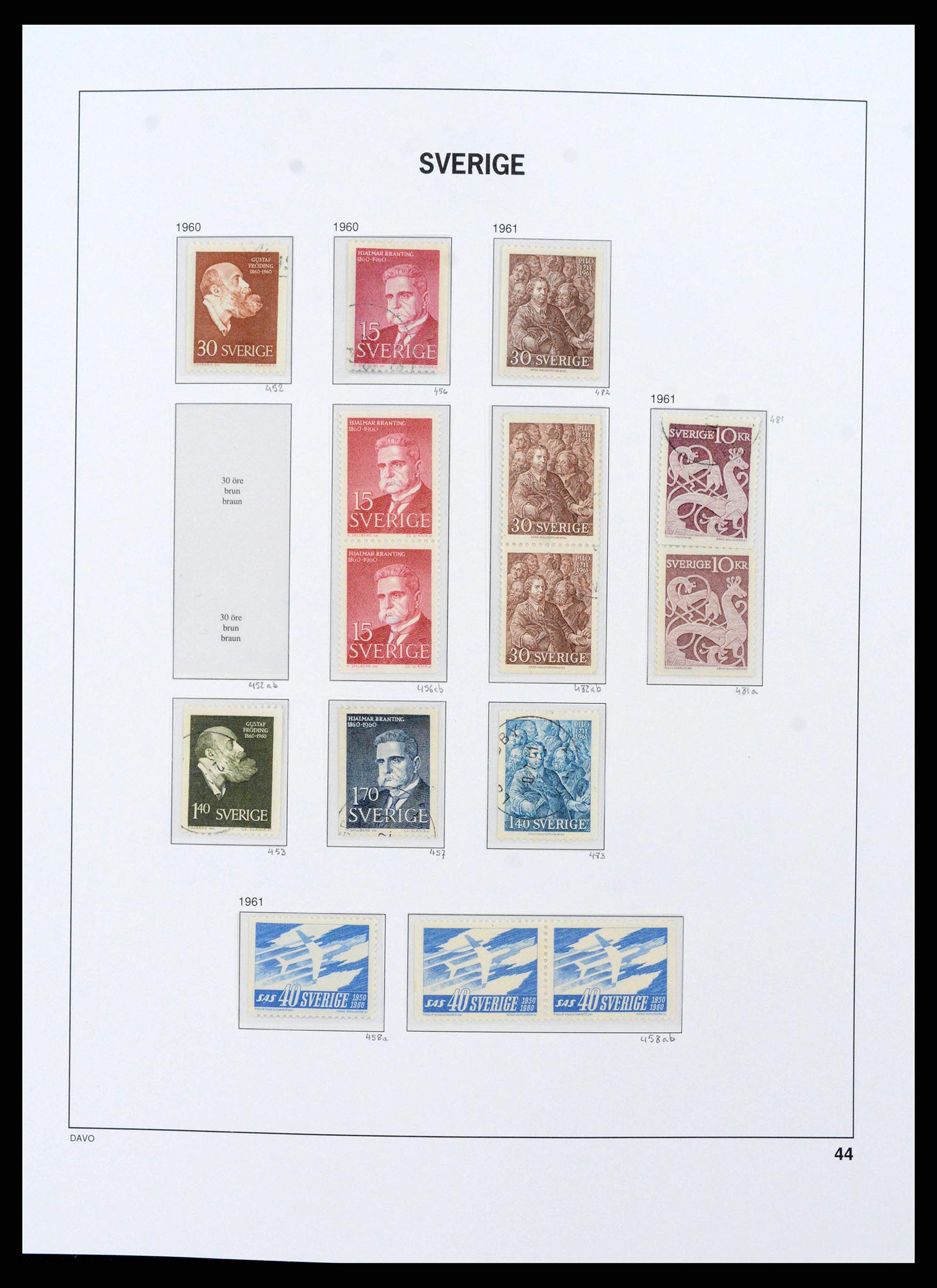 38151 0045 - Stamp collection 38151 Sweden 1855-2016.