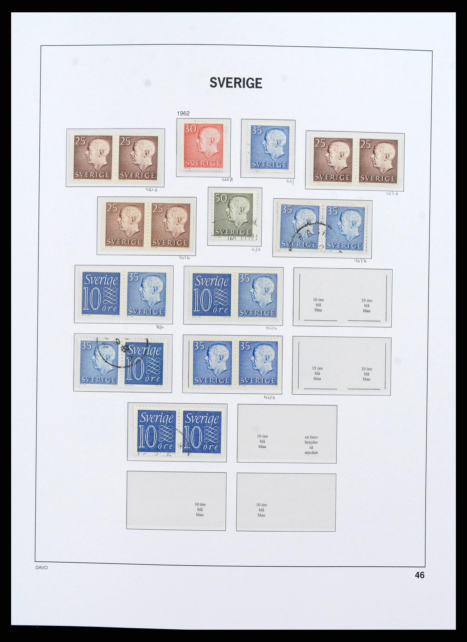 38151 0047 - Postzegelverzameling 38151 Zweden 1855-2016.