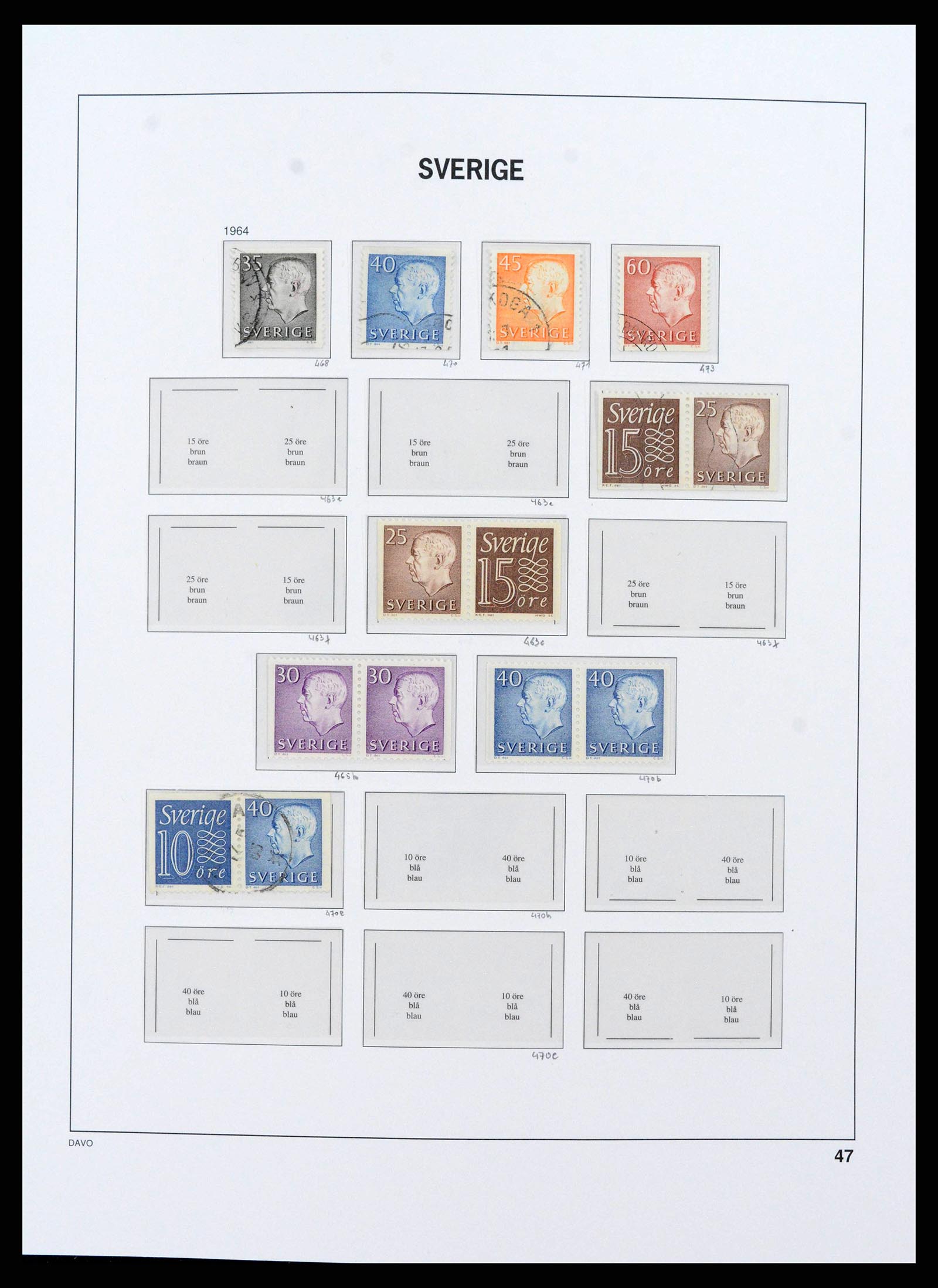 38151 0048 - Postzegelverzameling 38151 Zweden 1855-2016.