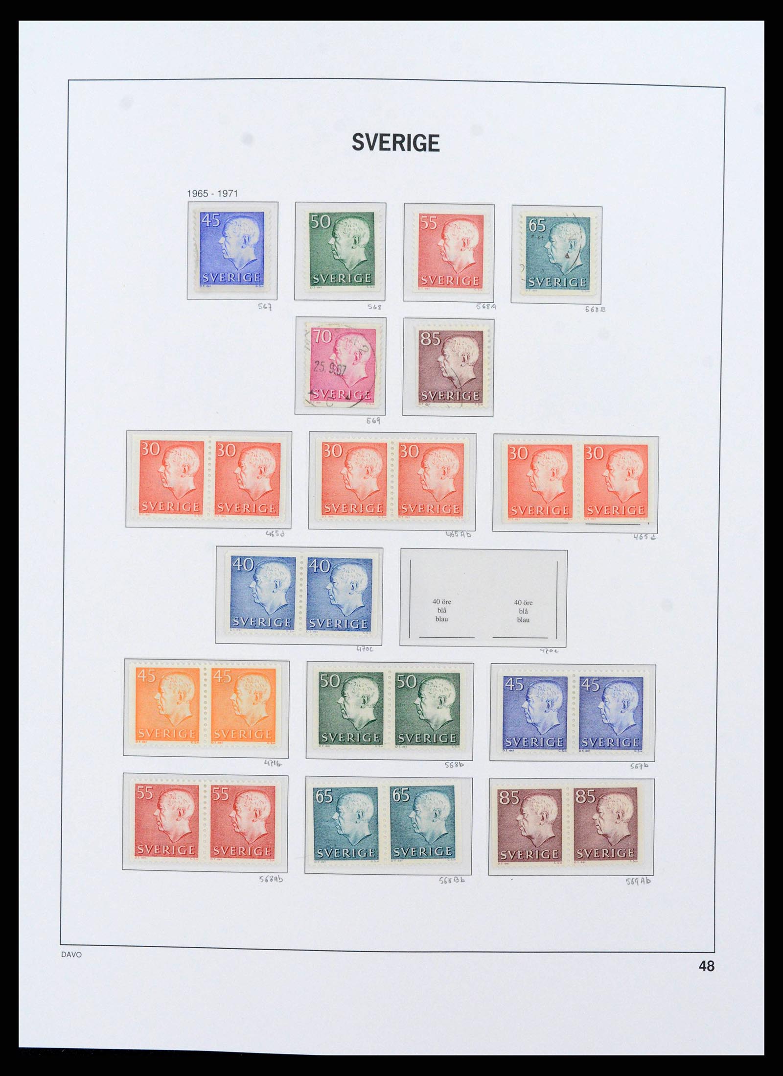 38151 0049 - Postzegelverzameling 38151 Zweden 1855-2016.