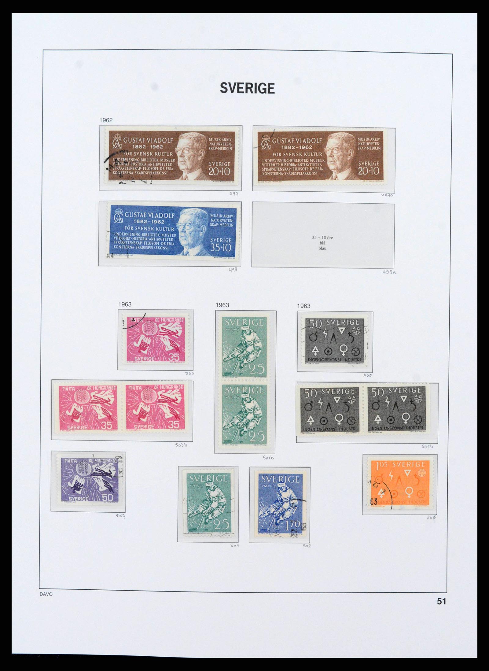 38151 0052 - Postzegelverzameling 38151 Zweden 1855-2016.