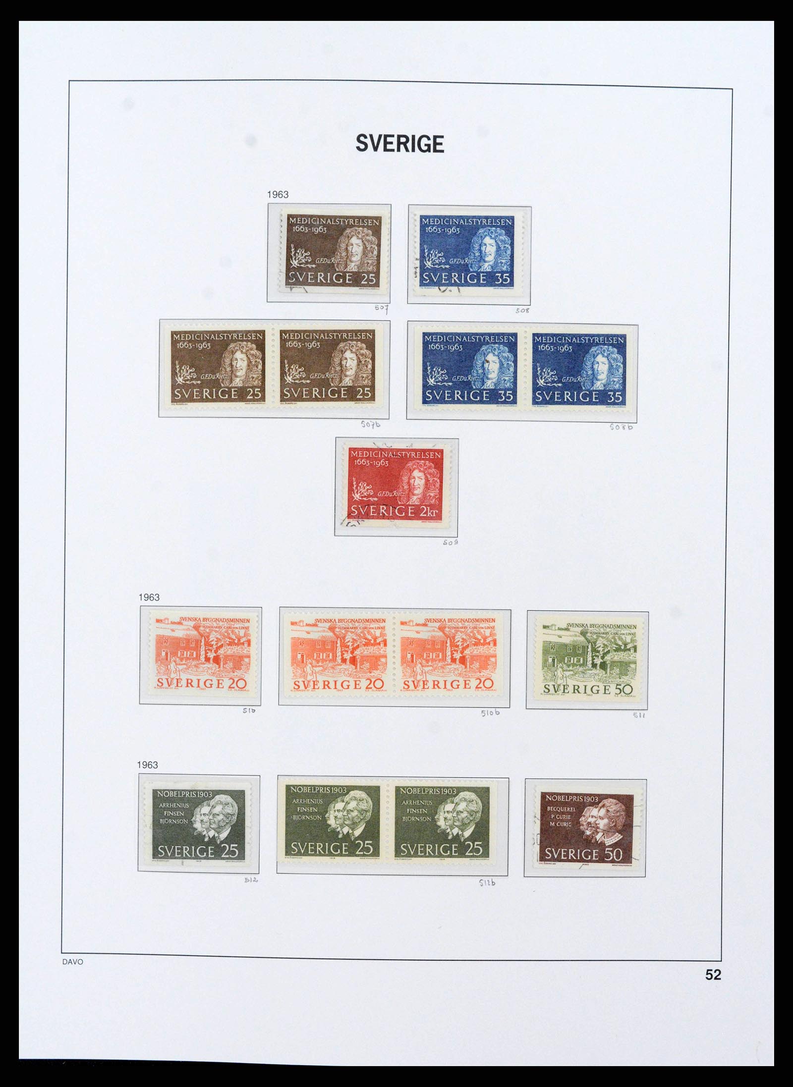 38151 0053 - Postzegelverzameling 38151 Zweden 1855-2016.