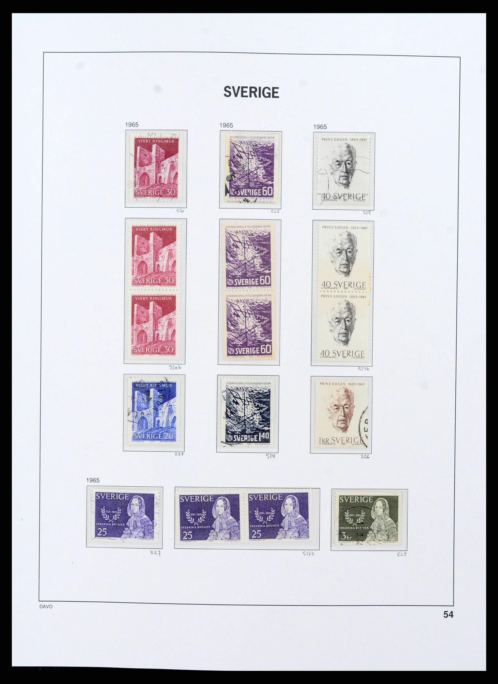 38151 0055 - Stamp collection 38151 Sweden 1855-2016.