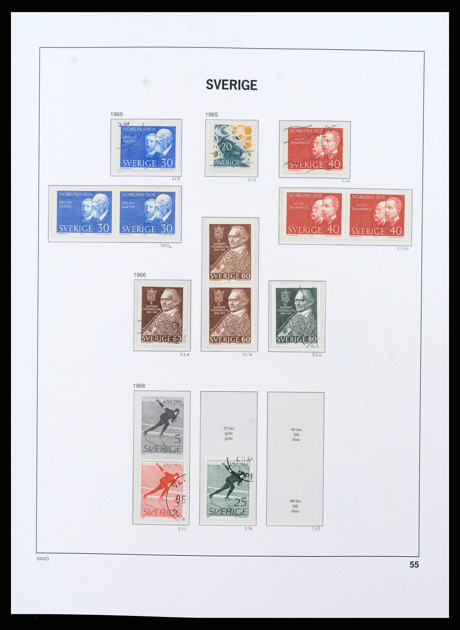 38151 0056 - Stamp collection 38151 Sweden 1855-2016.