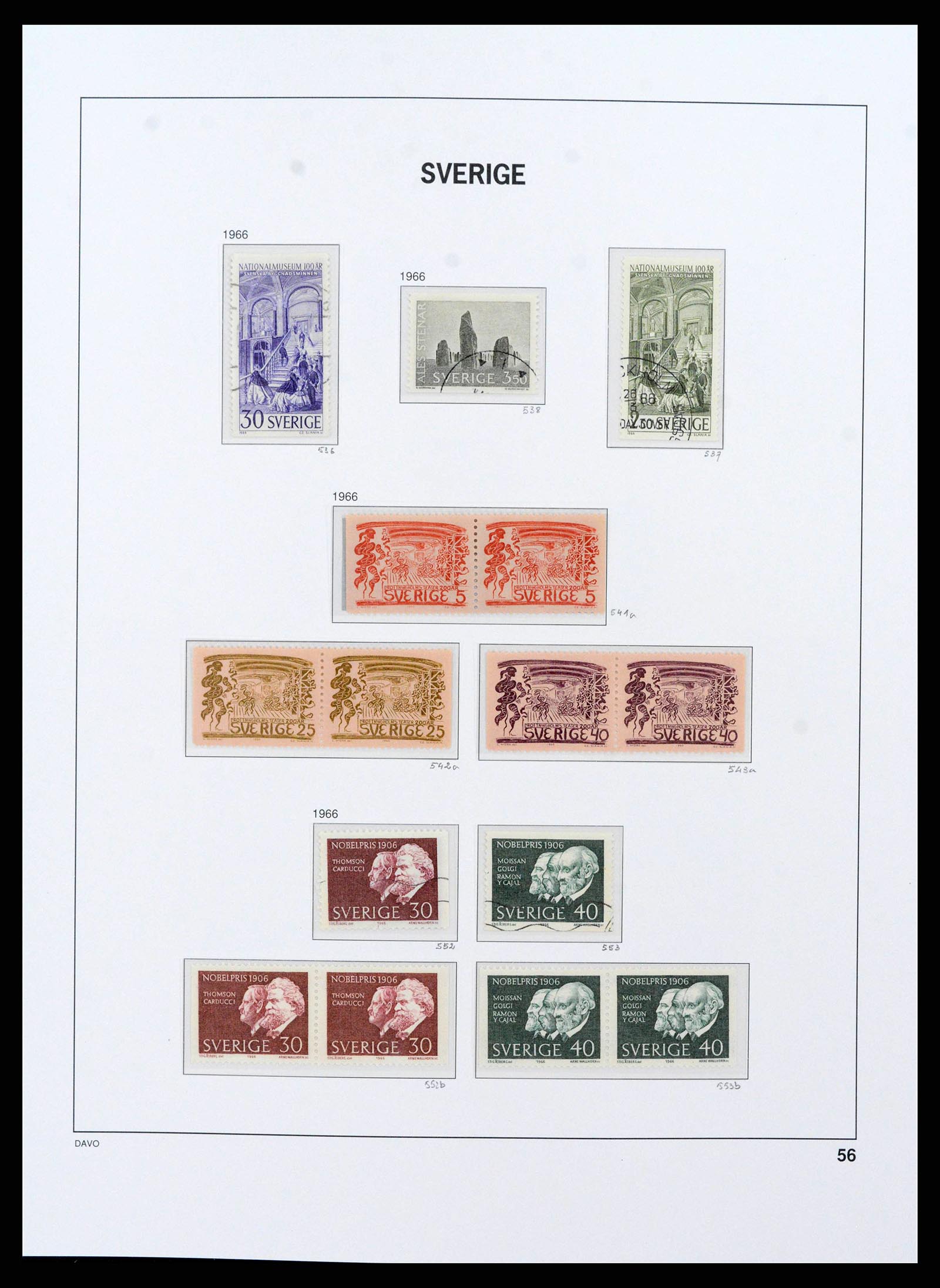 38151 0057 - Postzegelverzameling 38151 Zweden 1855-2016.
