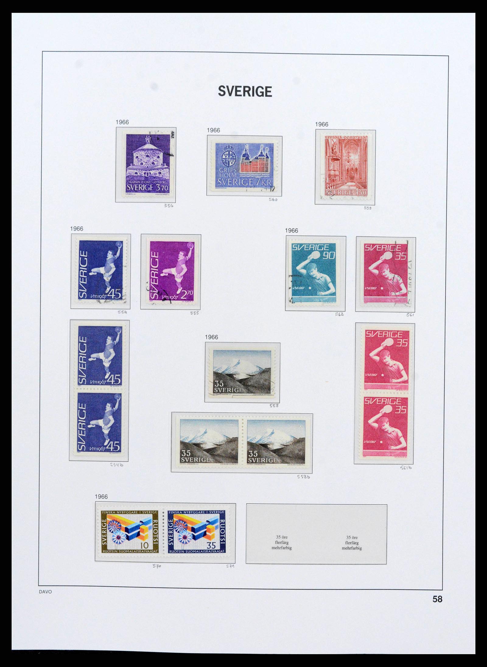 38151 0059 - Postzegelverzameling 38151 Zweden 1855-2016.