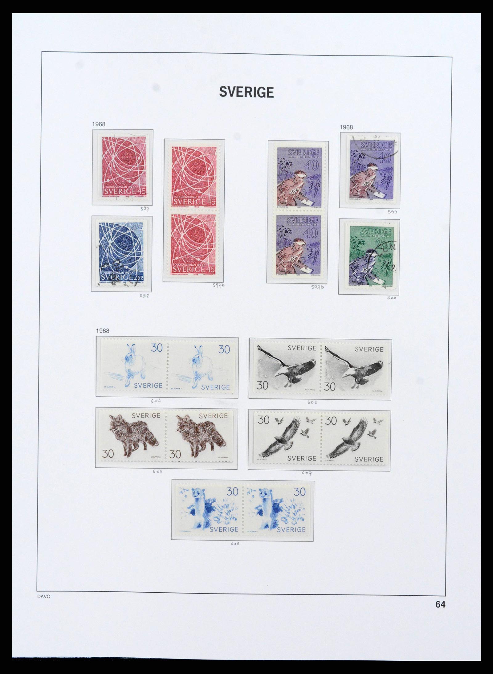 38151 0065 - Postzegelverzameling 38151 Zweden 1855-2016.