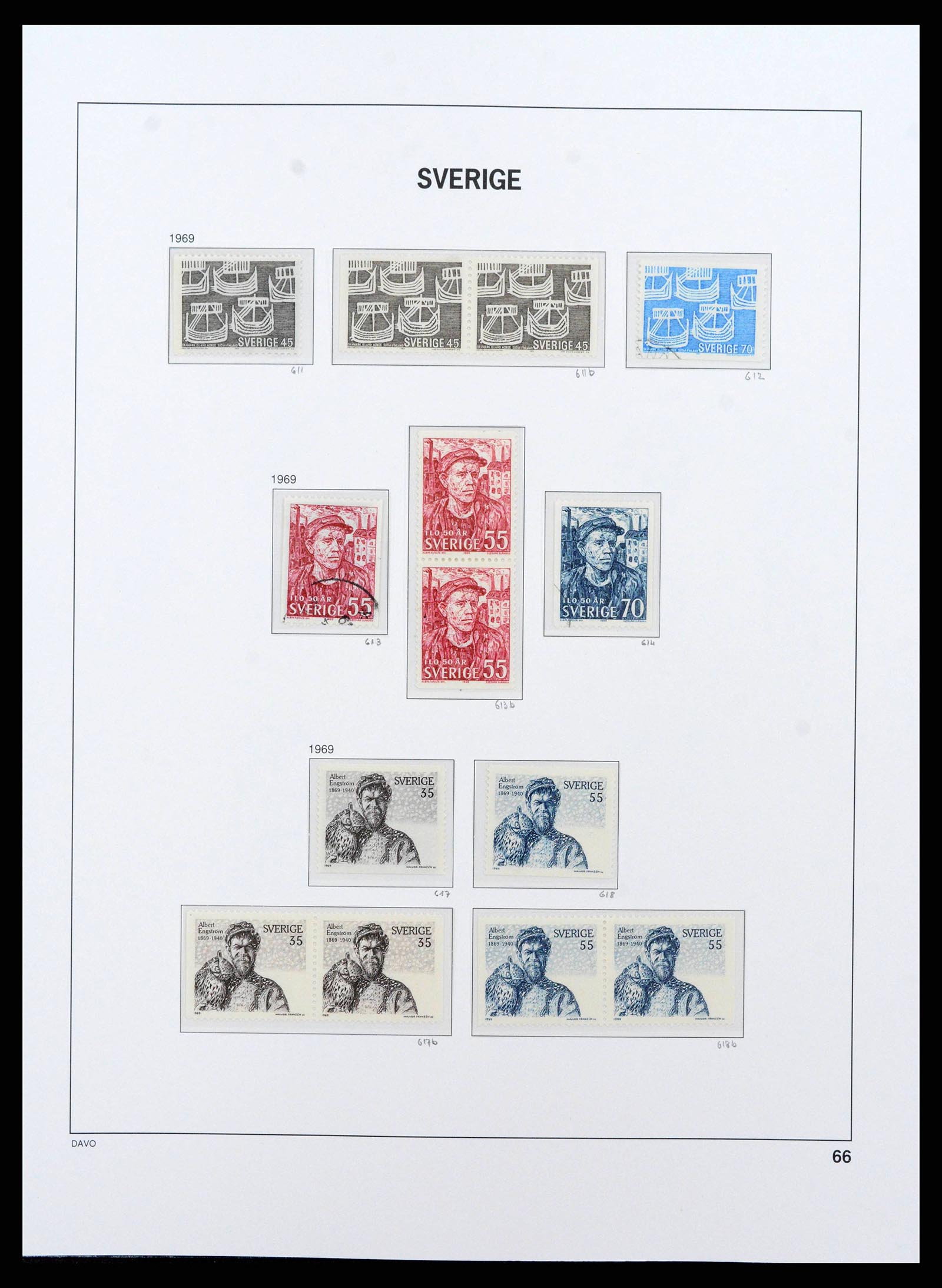 38151 0067 - Postzegelverzameling 38151 Zweden 1855-2016.