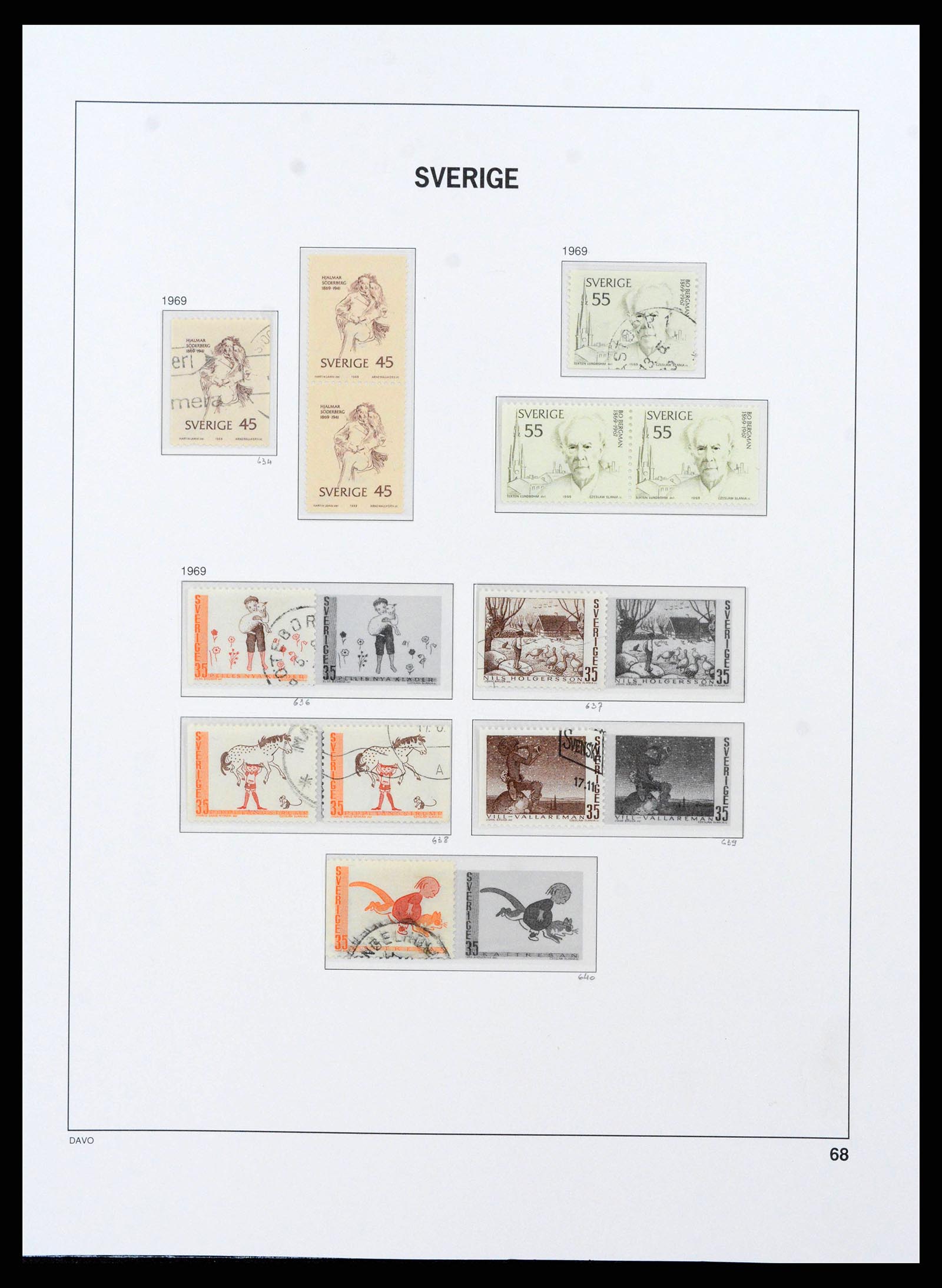 38151 0069 - Postzegelverzameling 38151 Zweden 1855-2016.