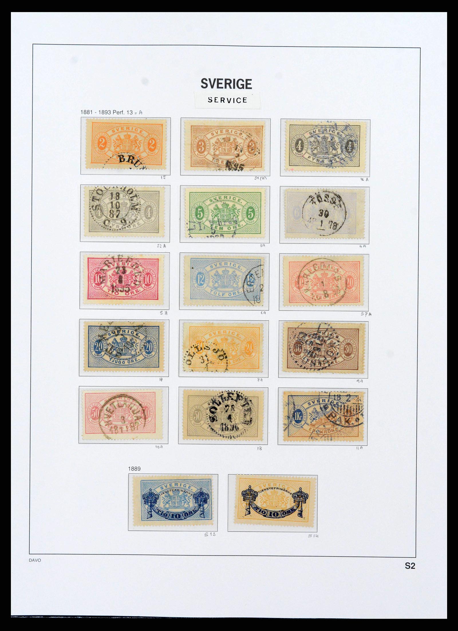 38151 0075 - Postzegelverzameling 38151 Zweden 1855-2016.
