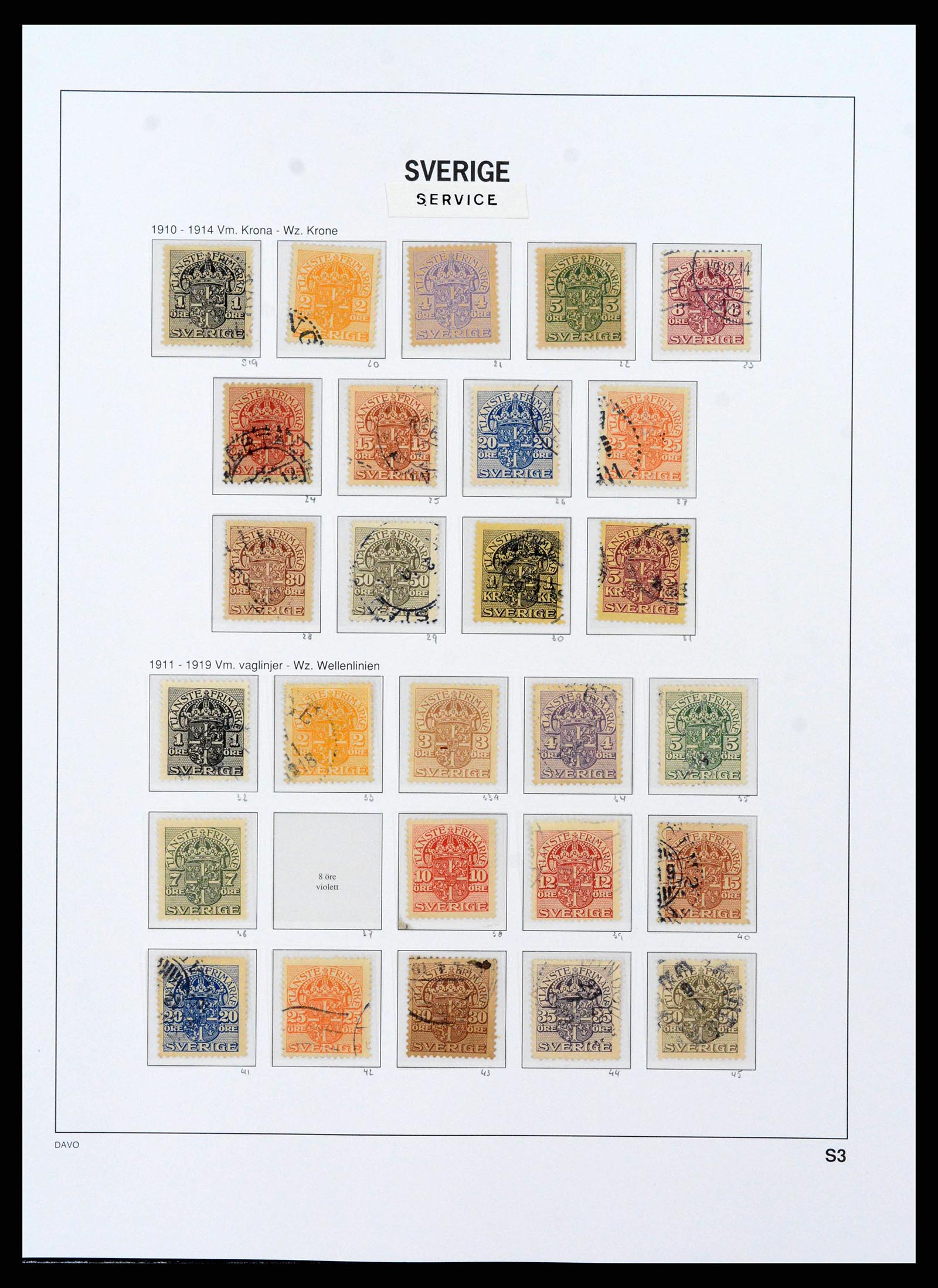 38151 0076 - Postzegelverzameling 38151 Zweden 1855-2016.