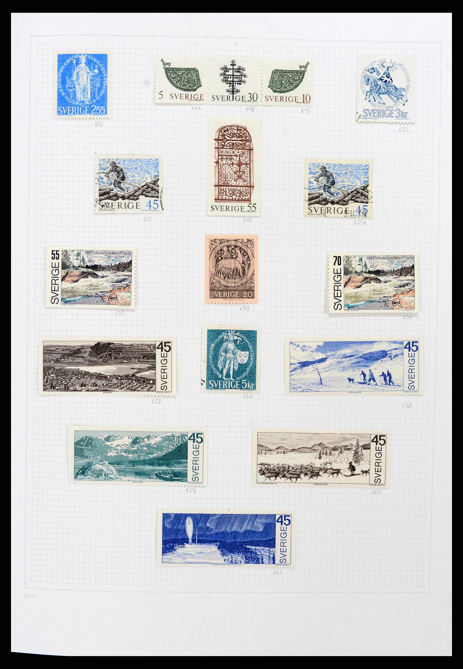 38151 0077 - Postzegelverzameling 38151 Zweden 1855-2016.
