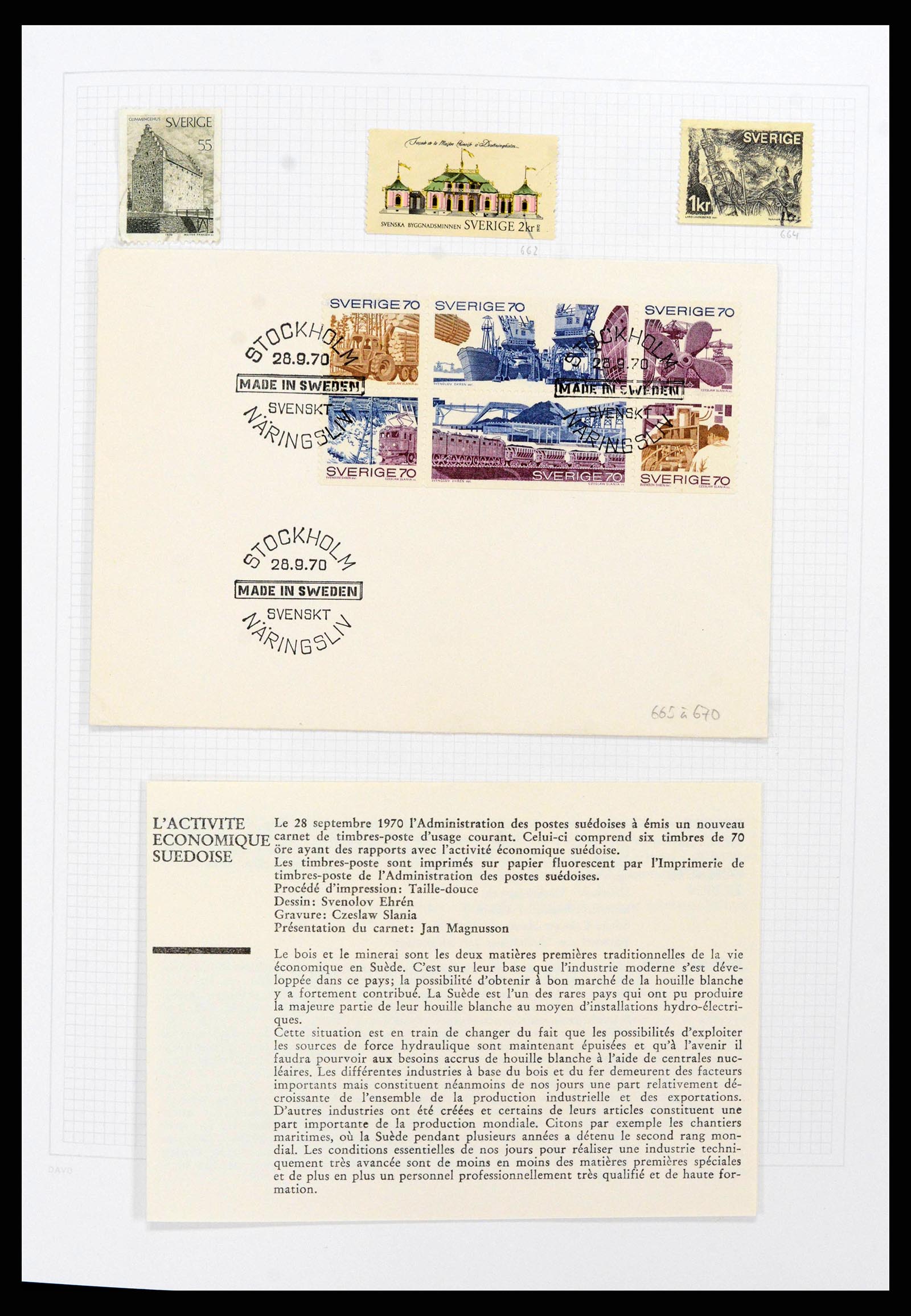 38151 0078 - Postzegelverzameling 38151 Zweden 1855-2016.