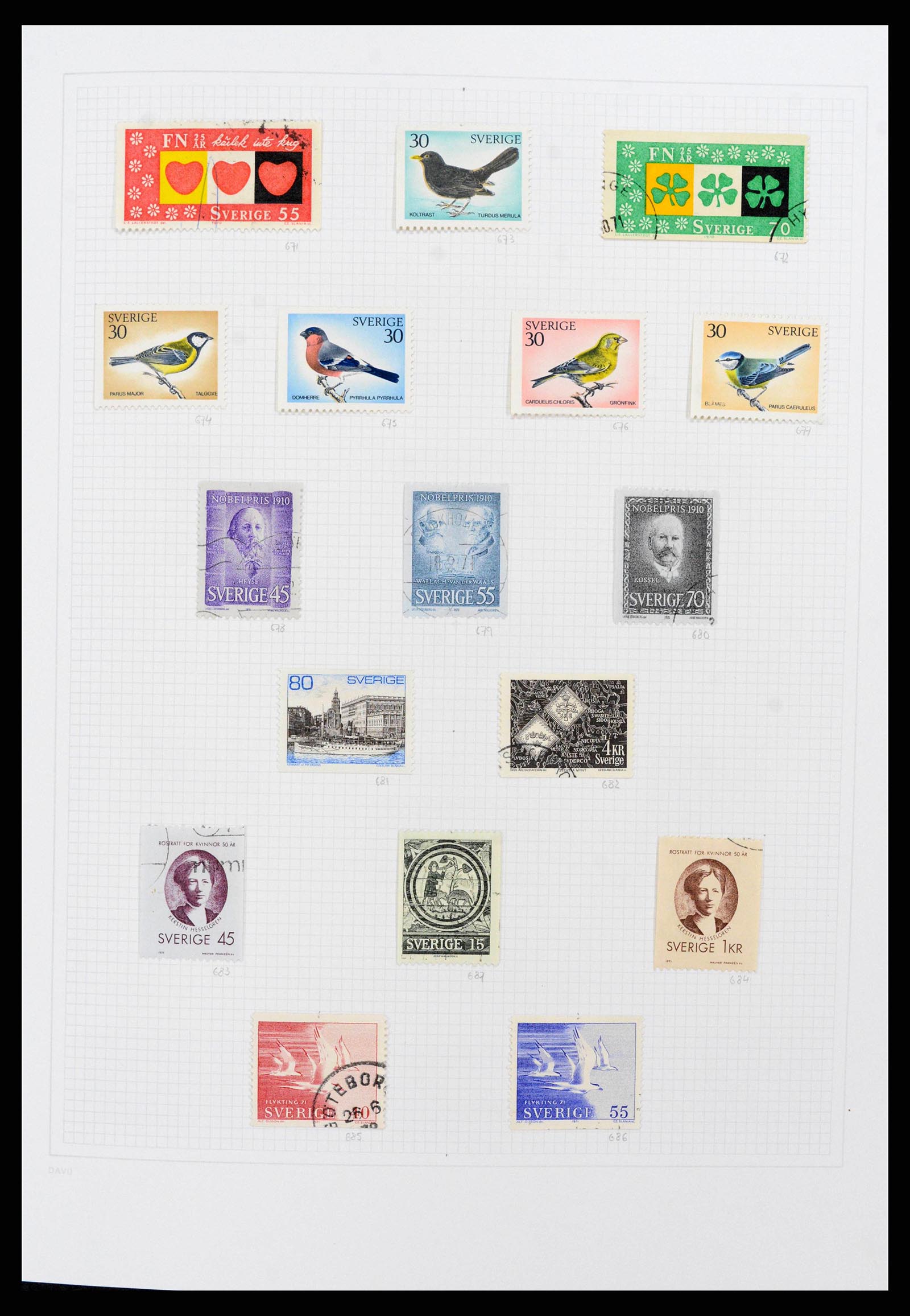 38151 0079 - Postzegelverzameling 38151 Zweden 1855-2016.