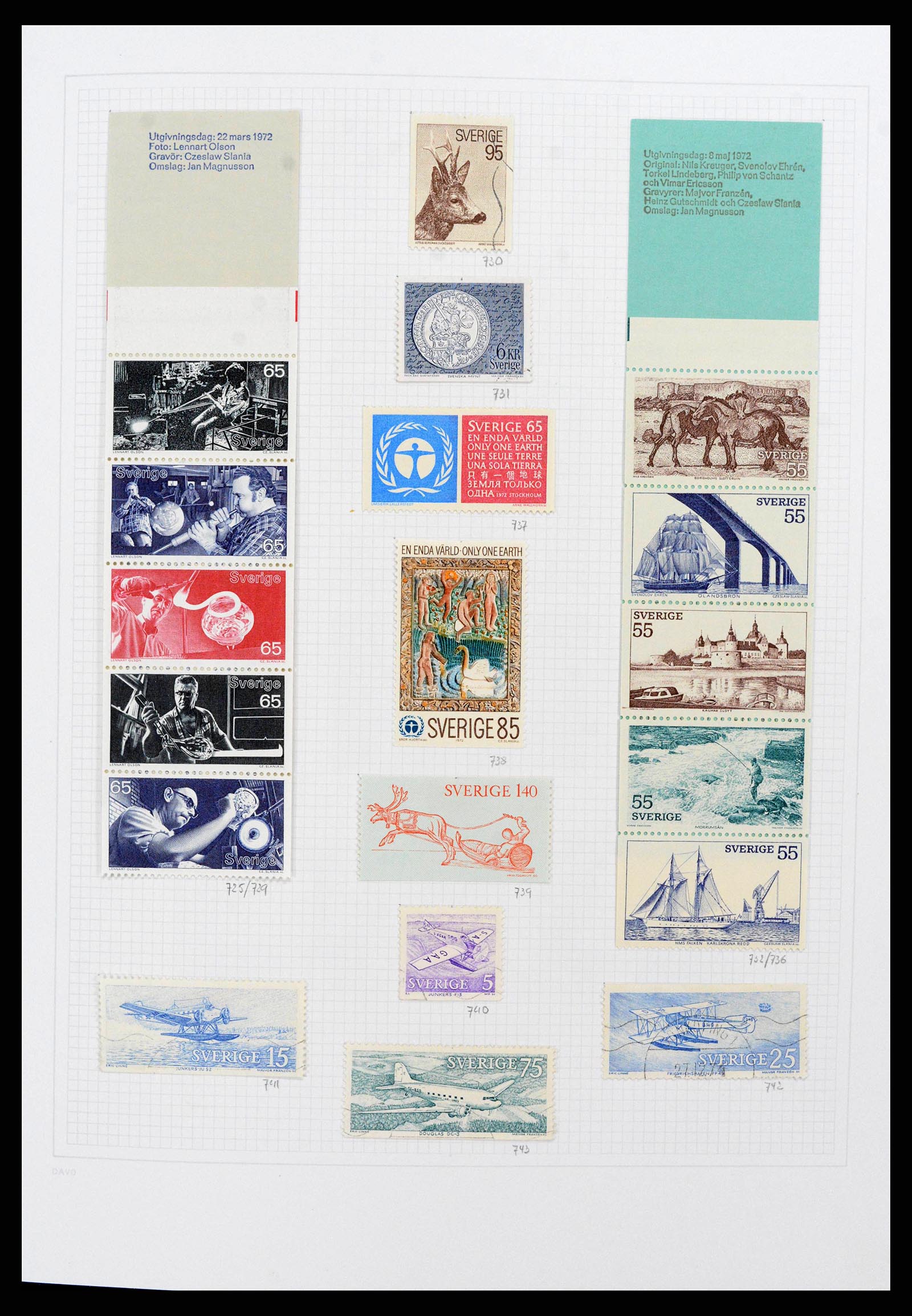 38151 0082 - Stamp collection 38151 Sweden 1855-2016.