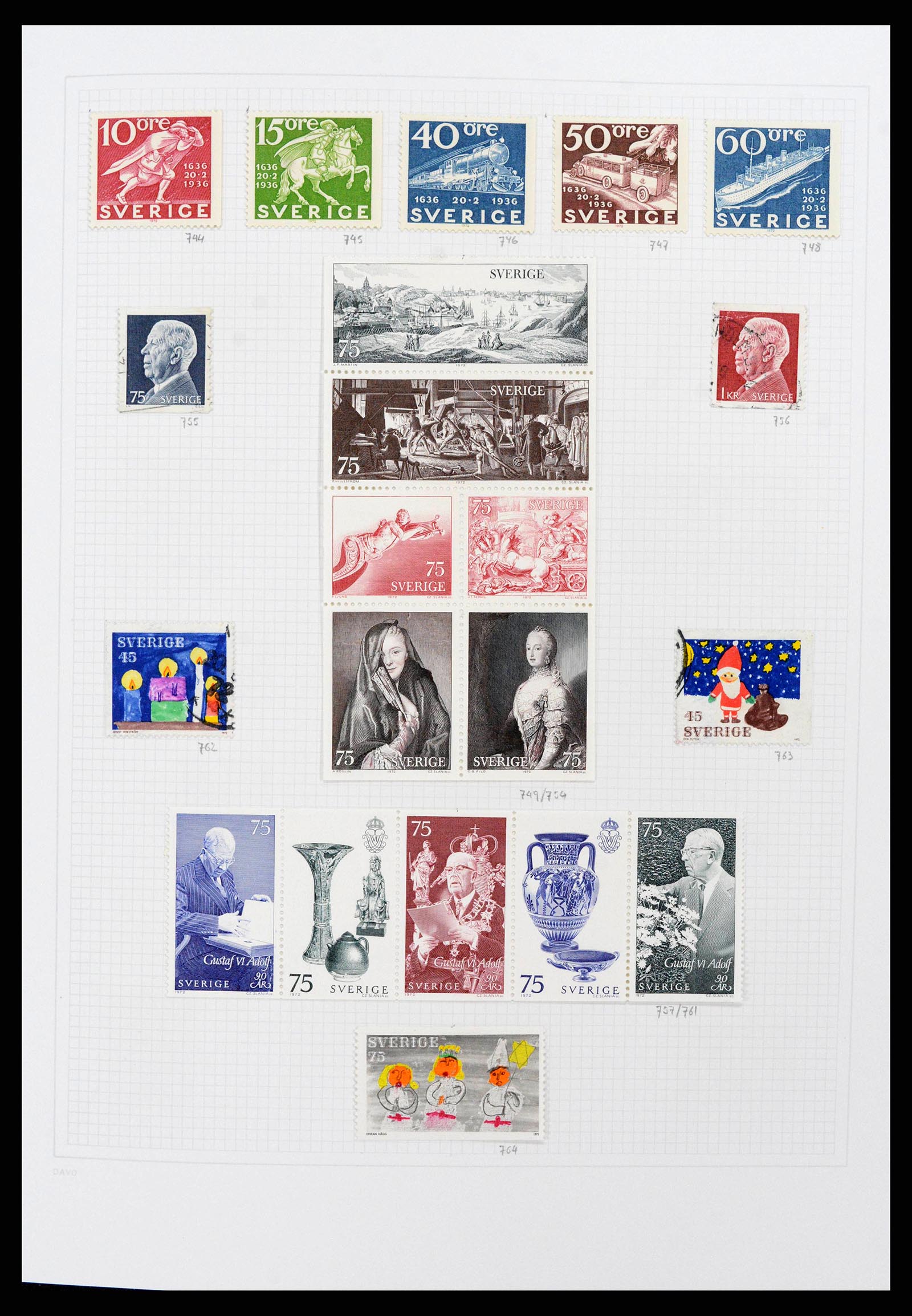 38151 0083 - Postzegelverzameling 38151 Zweden 1855-2016.