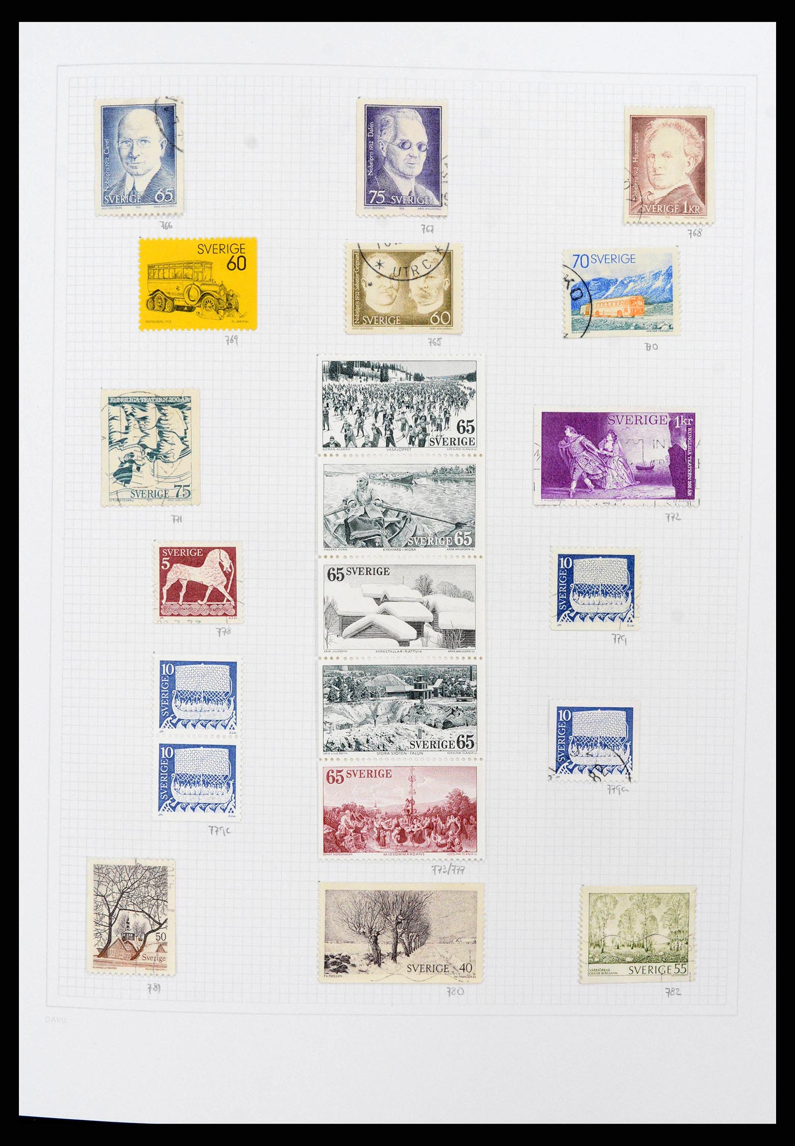 38151 0084 - Postzegelverzameling 38151 Zweden 1855-2016.
