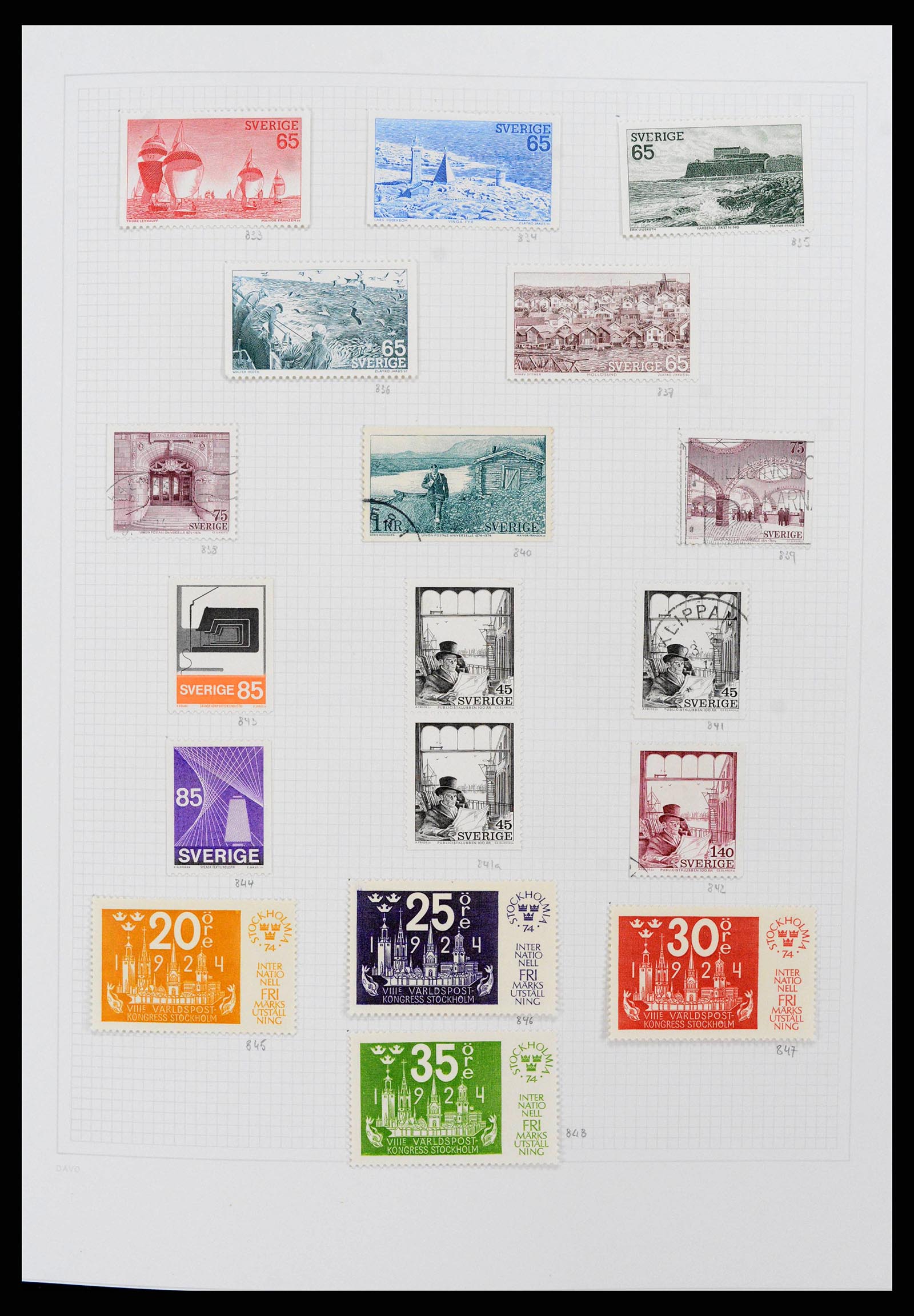 38151 0088 - Postzegelverzameling 38151 Zweden 1855-2016.