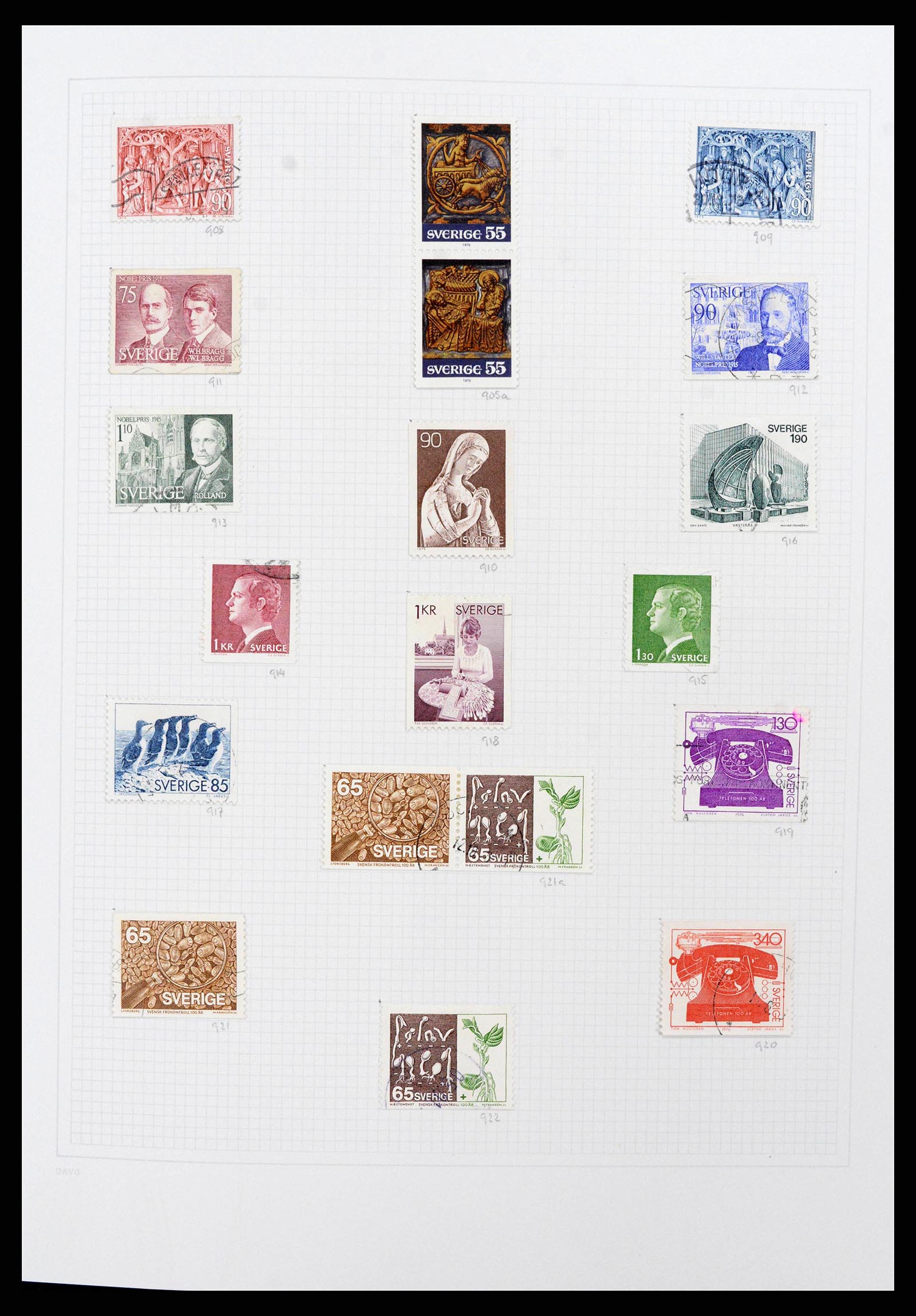 38151 0092 - Postzegelverzameling 38151 Zweden 1855-2016.