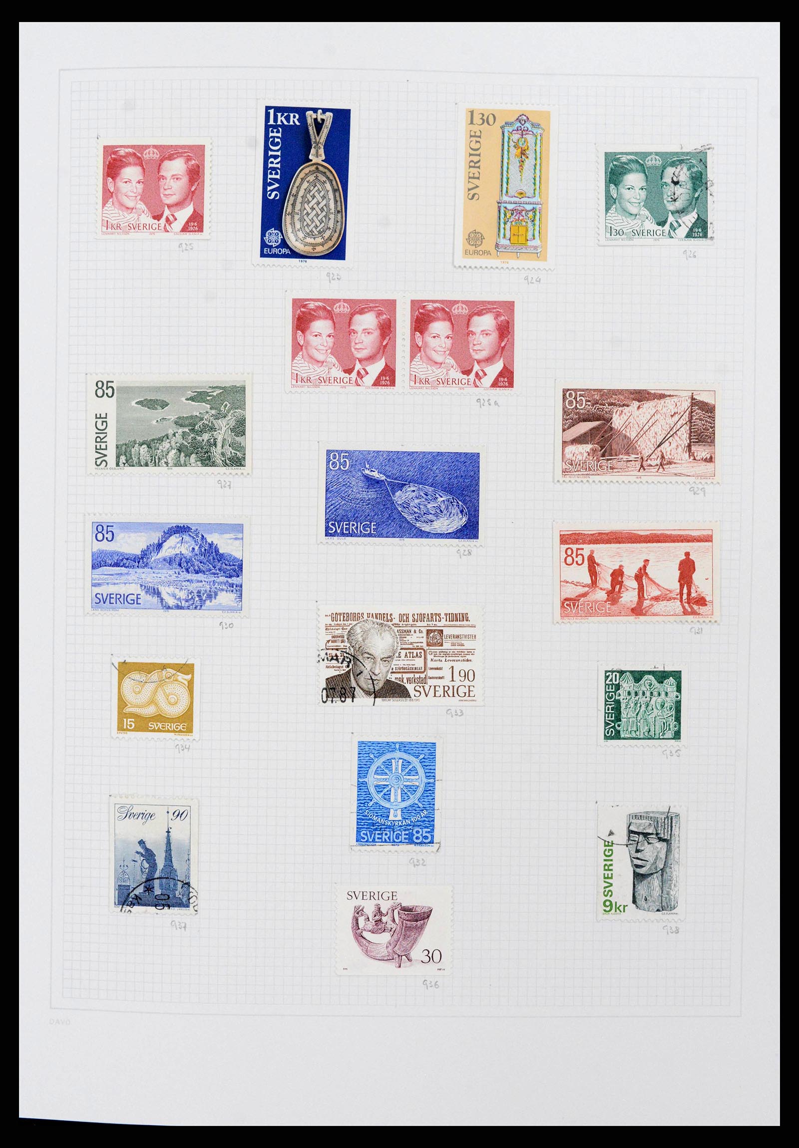 38151 0093 - Postzegelverzameling 38151 Zweden 1855-2016.