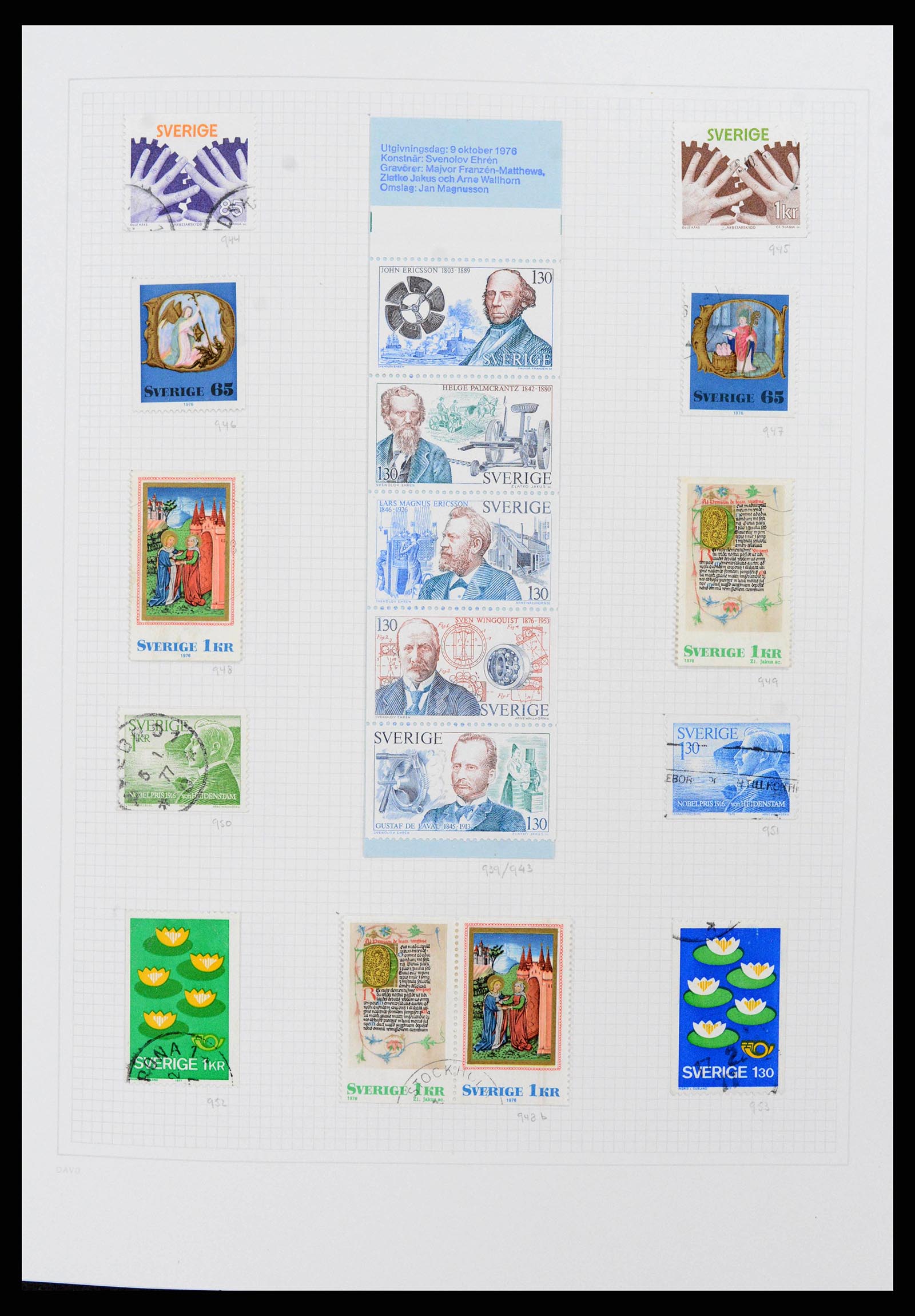 38151 0094 - Postzegelverzameling 38151 Zweden 1855-2016.