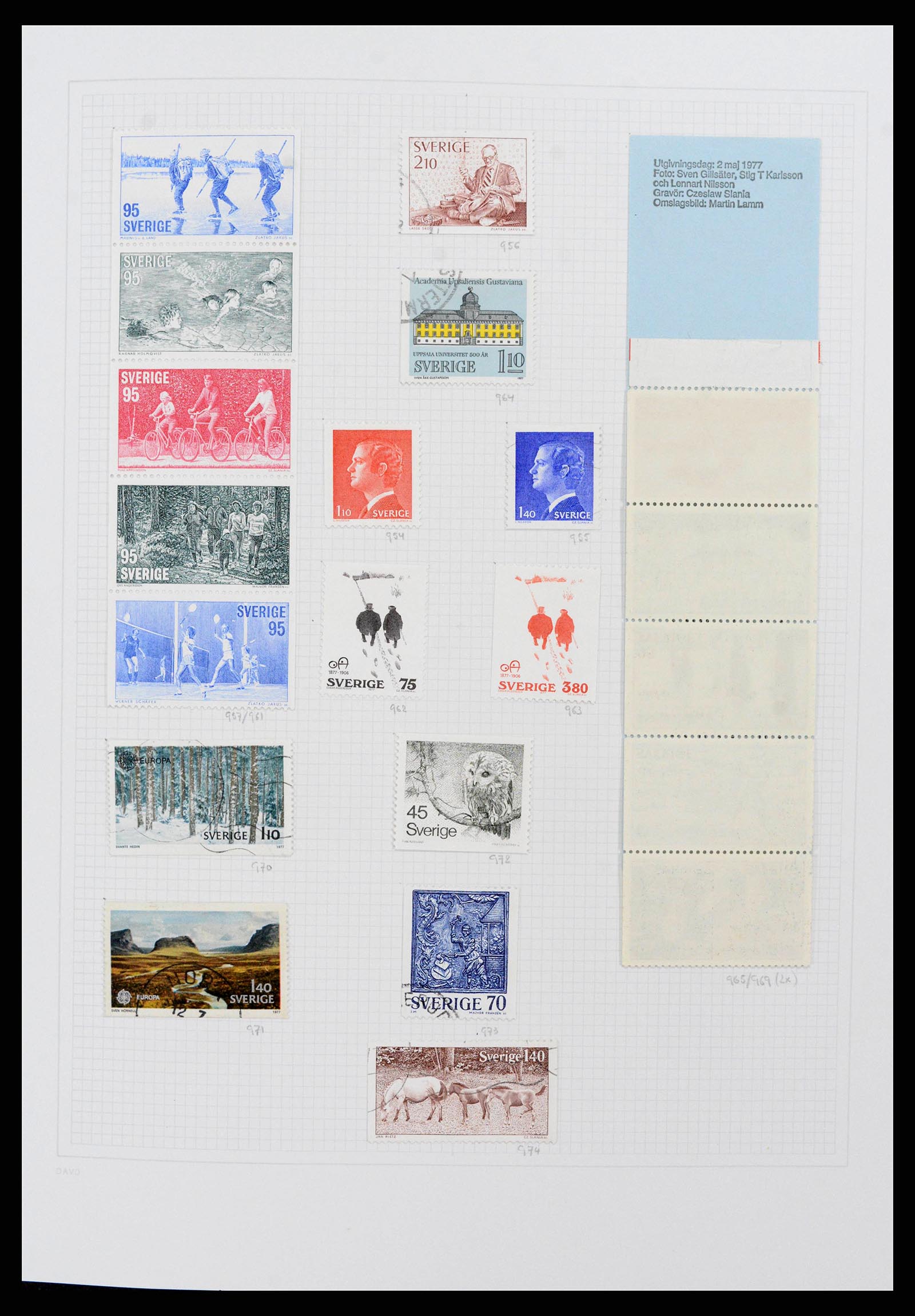 38151 0095 - Postzegelverzameling 38151 Zweden 1855-2016.