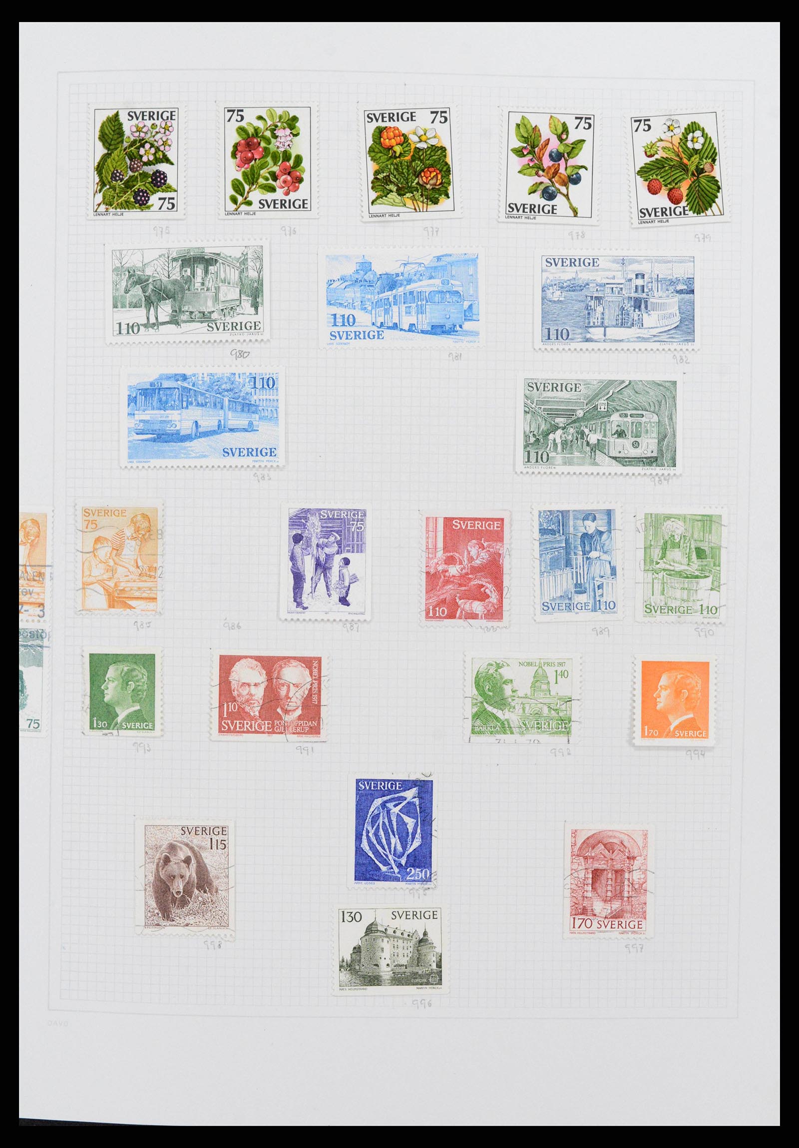 38151 0096 - Postzegelverzameling 38151 Zweden 1855-2016.