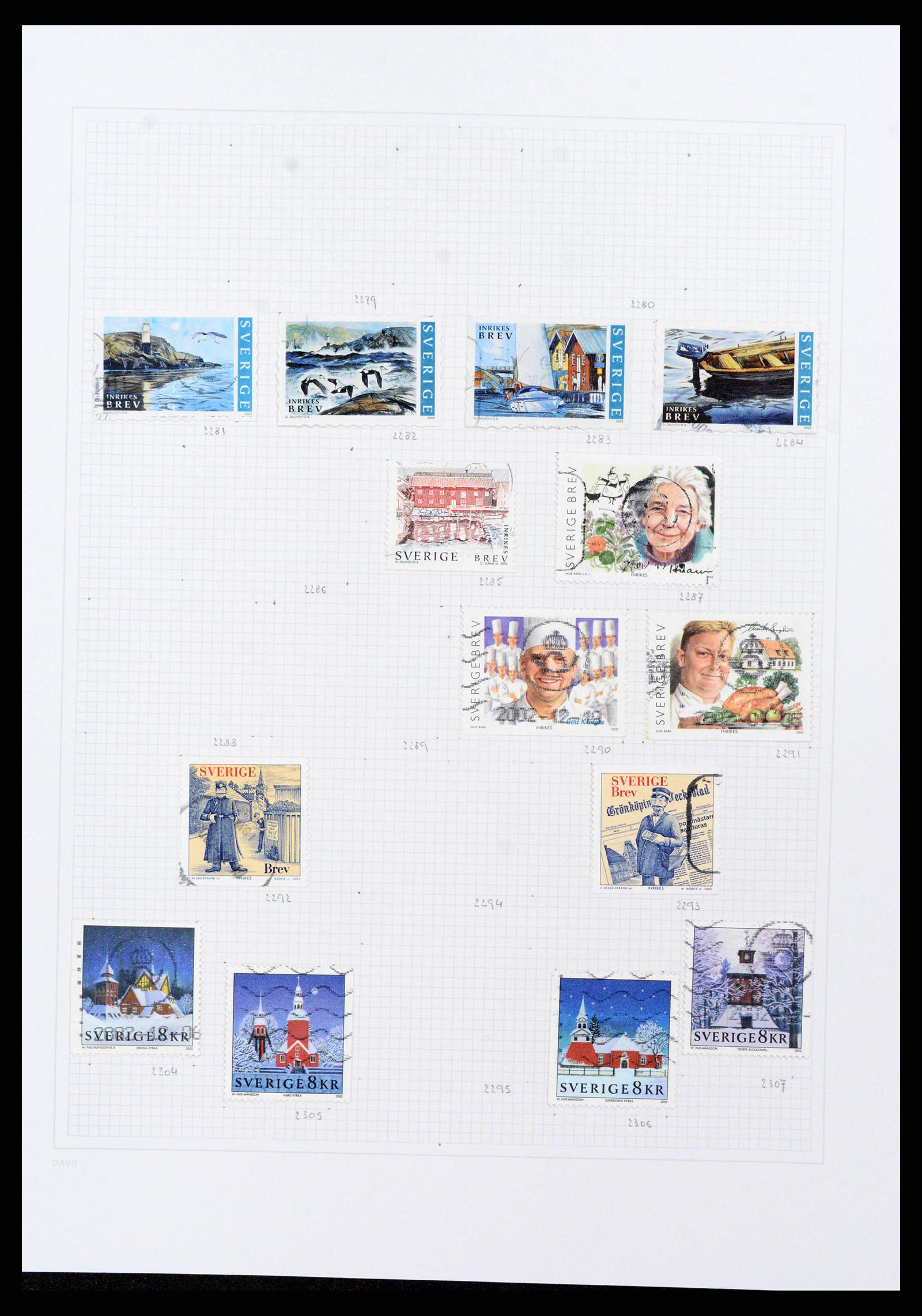 38151 0163 - Postzegelverzameling 38151 Zweden 1855-2016.