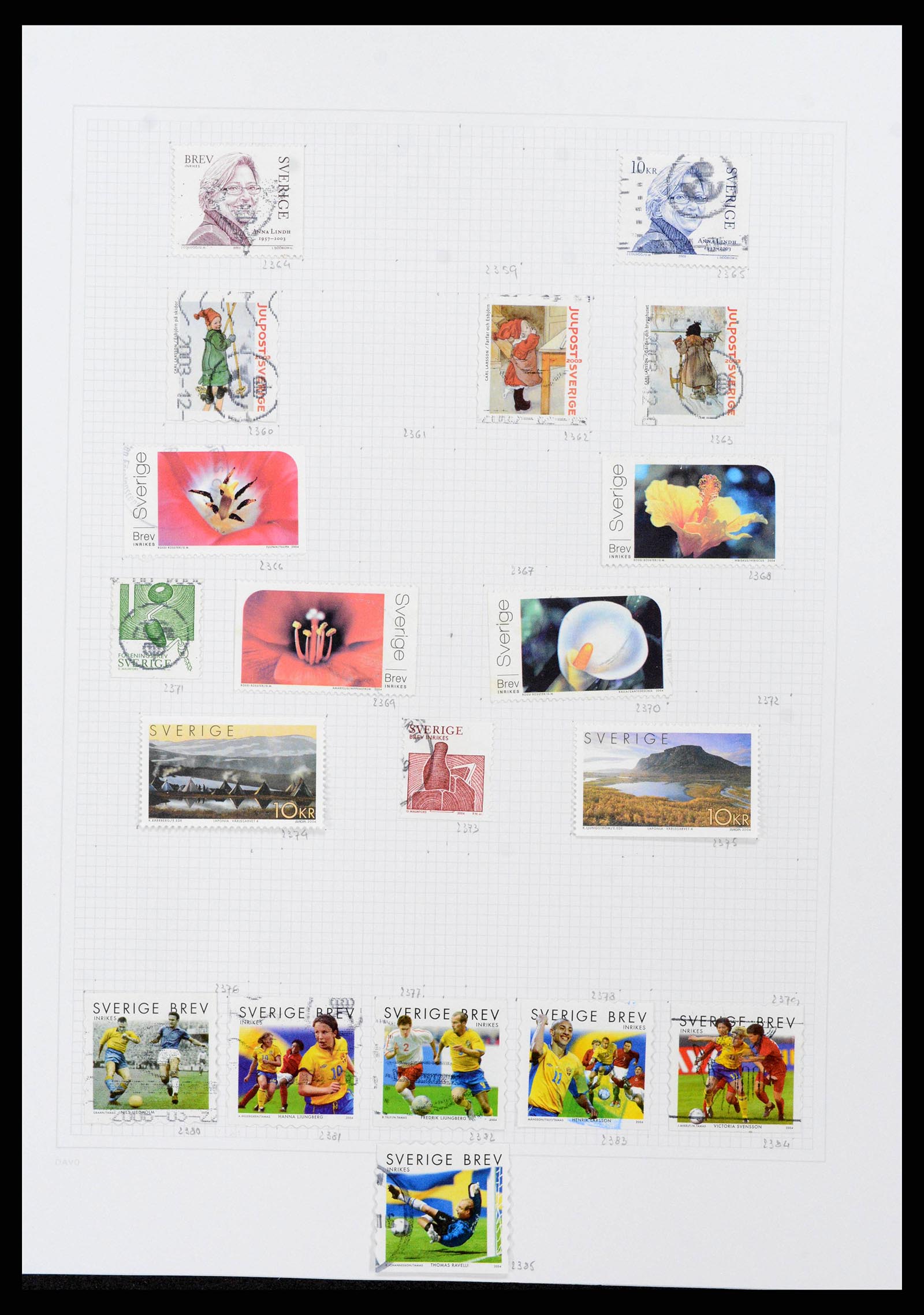 38151 0167 - Postzegelverzameling 38151 Zweden 1855-2016.
