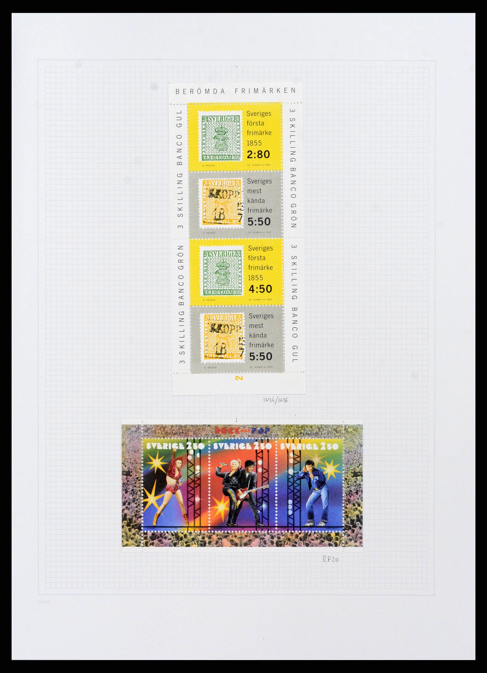 38151 0180 - Postzegelverzameling 38151 Zweden 1855-2016.