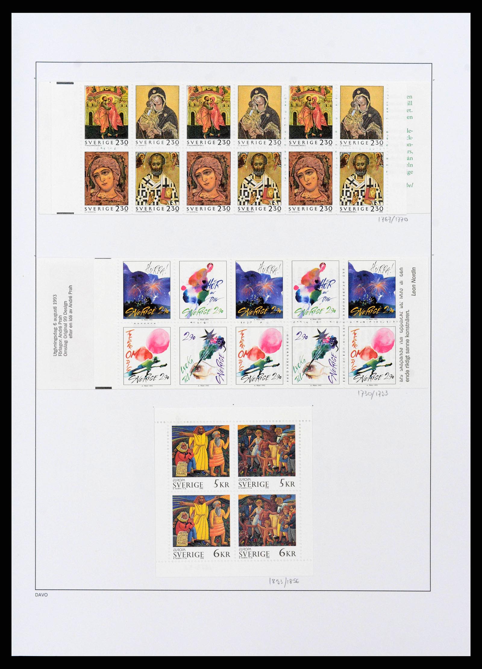 38151 0182 - Postzegelverzameling 38151 Zweden 1855-2016.
