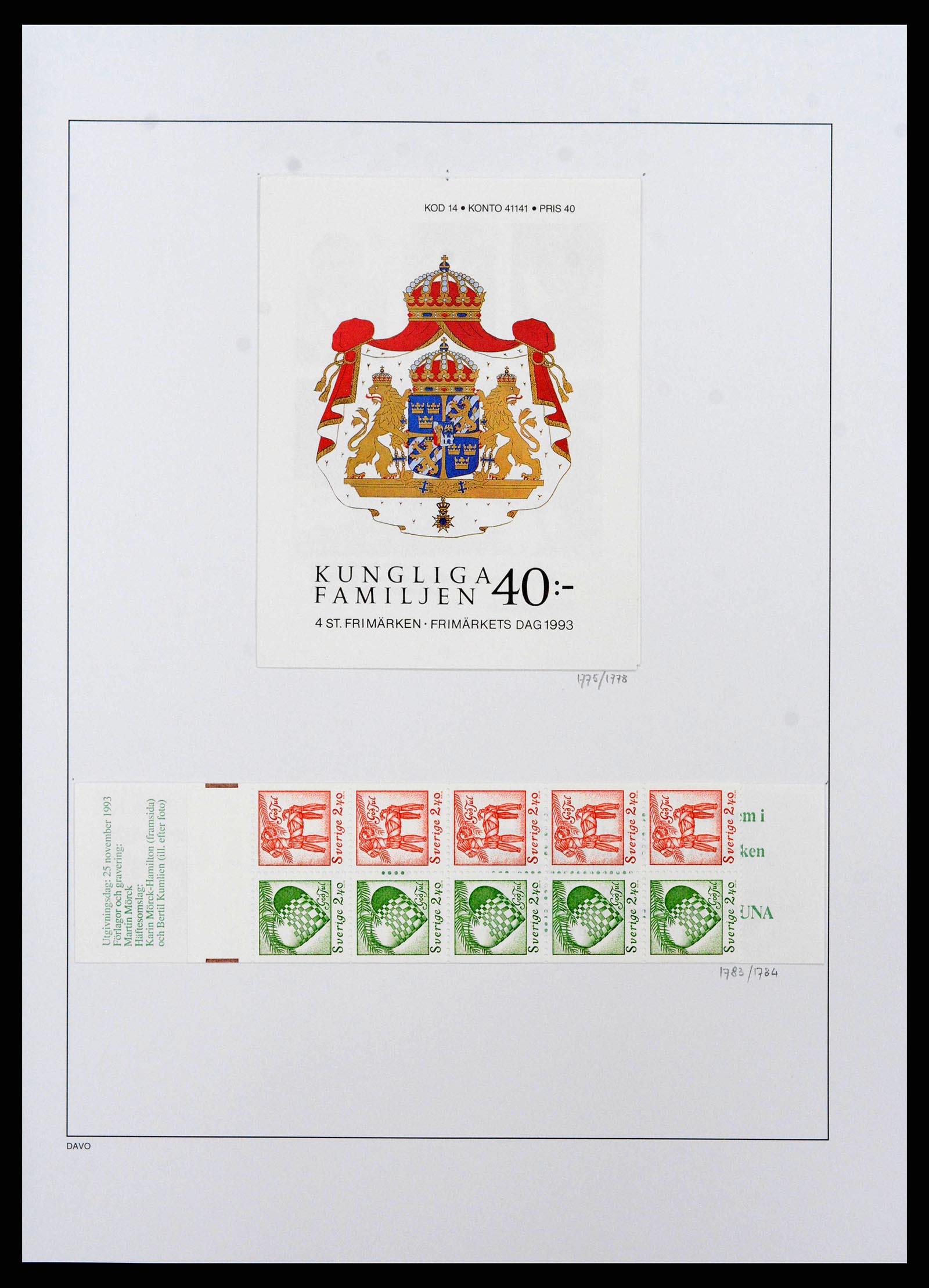 38151 0183 - Postzegelverzameling 38151 Zweden 1855-2016.
