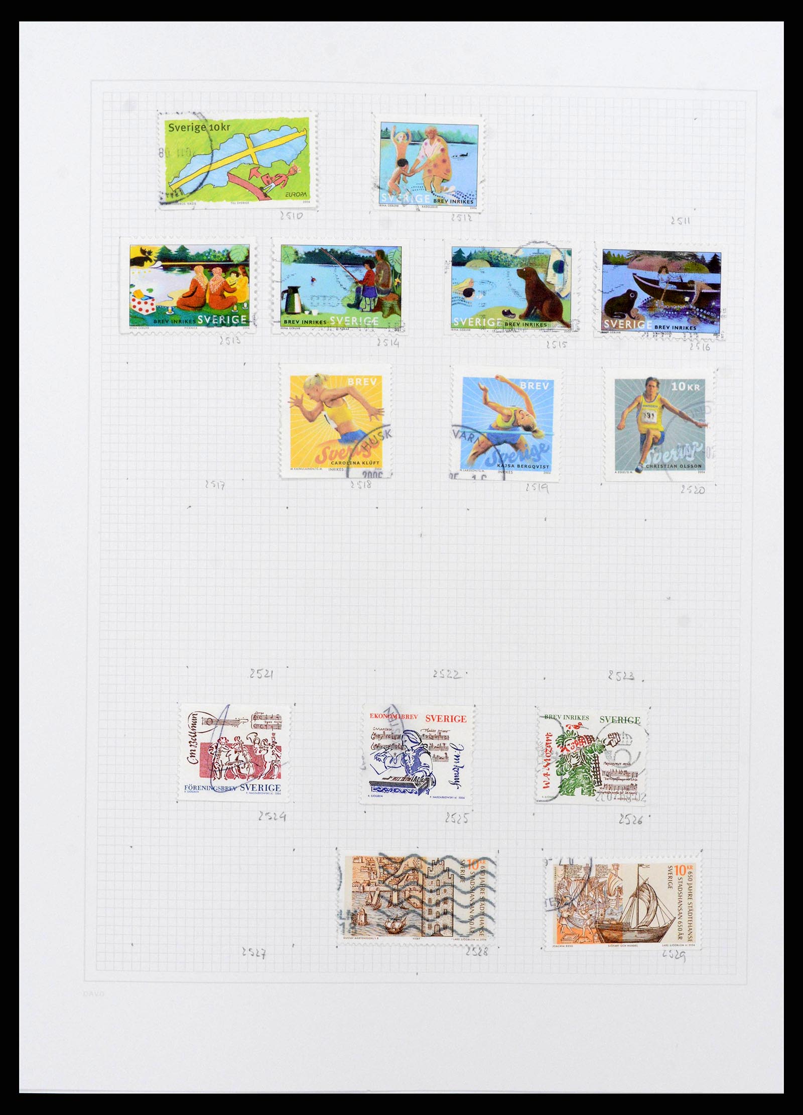 38151 0184 - Postzegelverzameling 38151 Zweden 1855-2016.