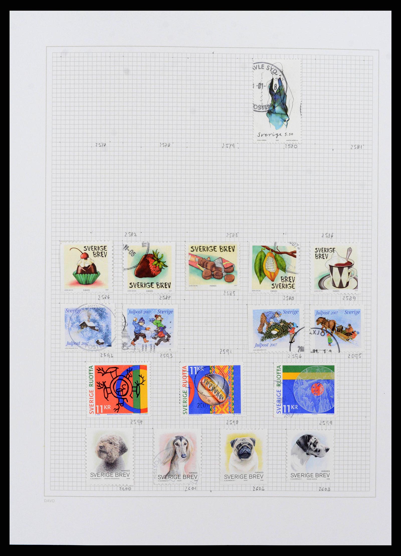 38151 0187 - Postzegelverzameling 38151 Zweden 1855-2016.