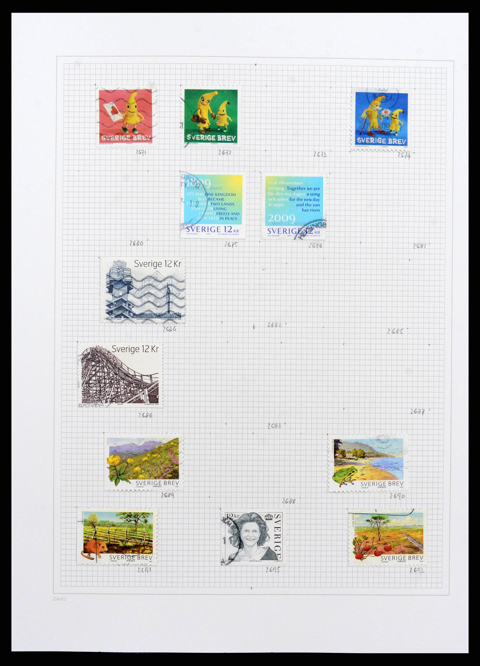 38151 0191 - Postzegelverzameling 38151 Zweden 1855-2016.
