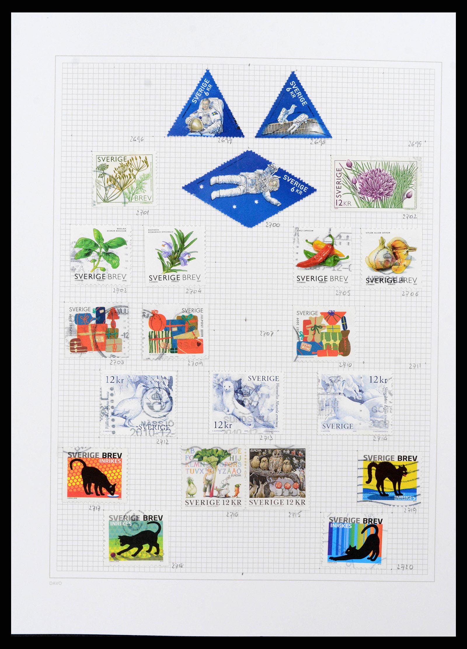 38151 0192 - Postzegelverzameling 38151 Zweden 1855-2016.