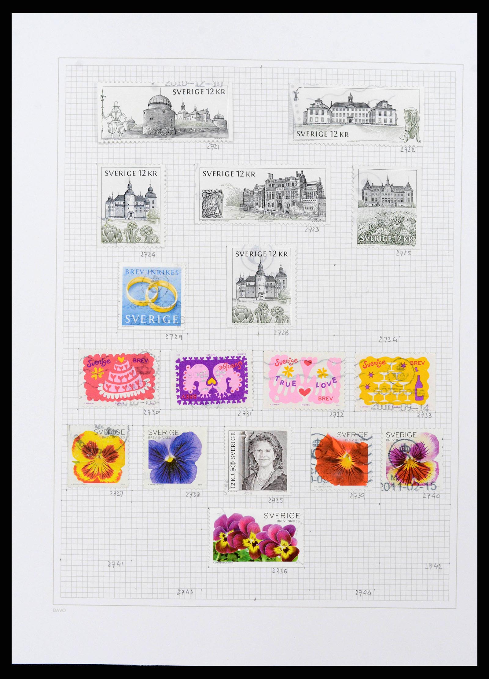 38151 0193 - Postzegelverzameling 38151 Zweden 1855-2016.
