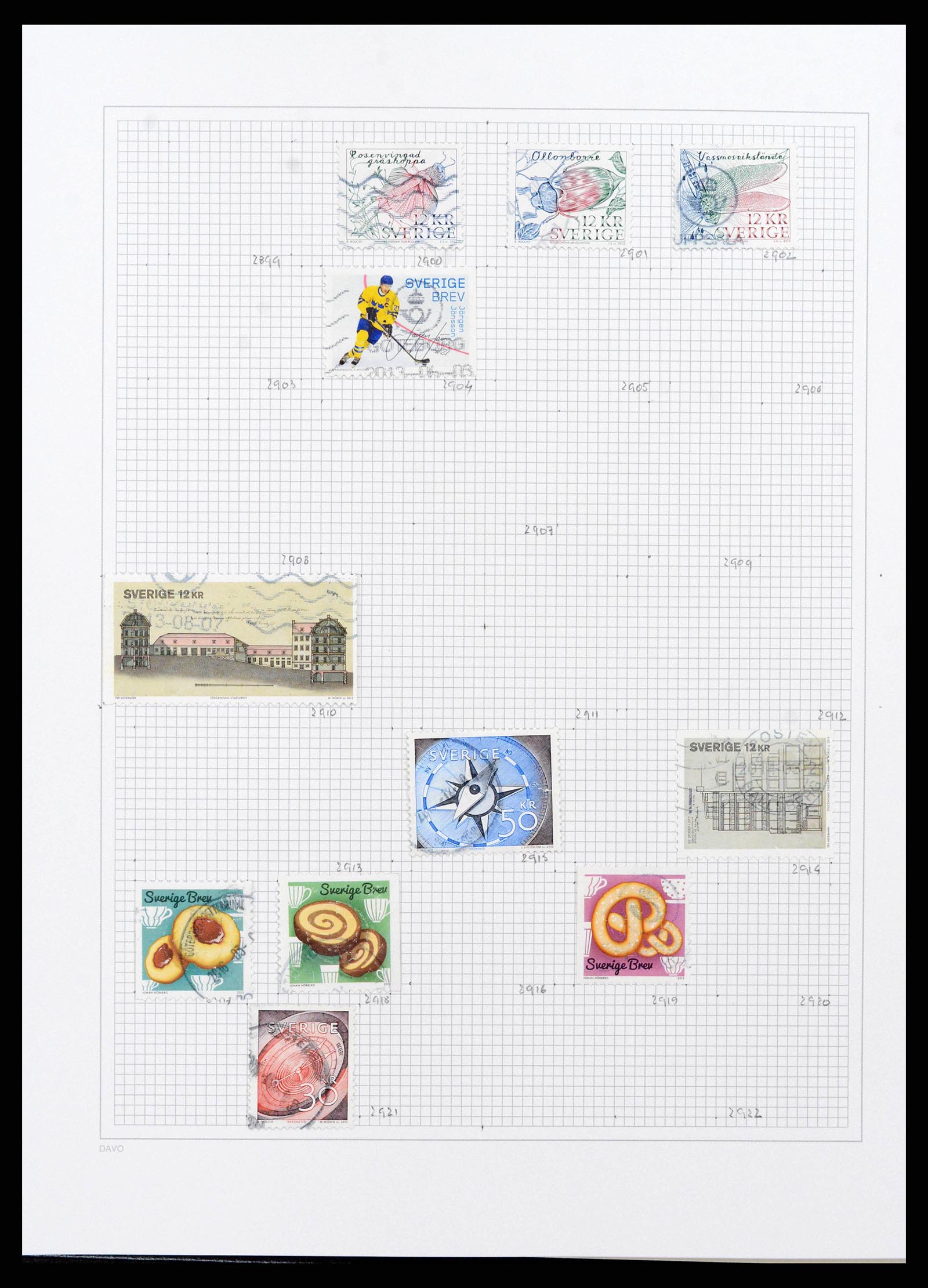 38151 0200 - Postzegelverzameling 38151 Zweden 1855-2016.