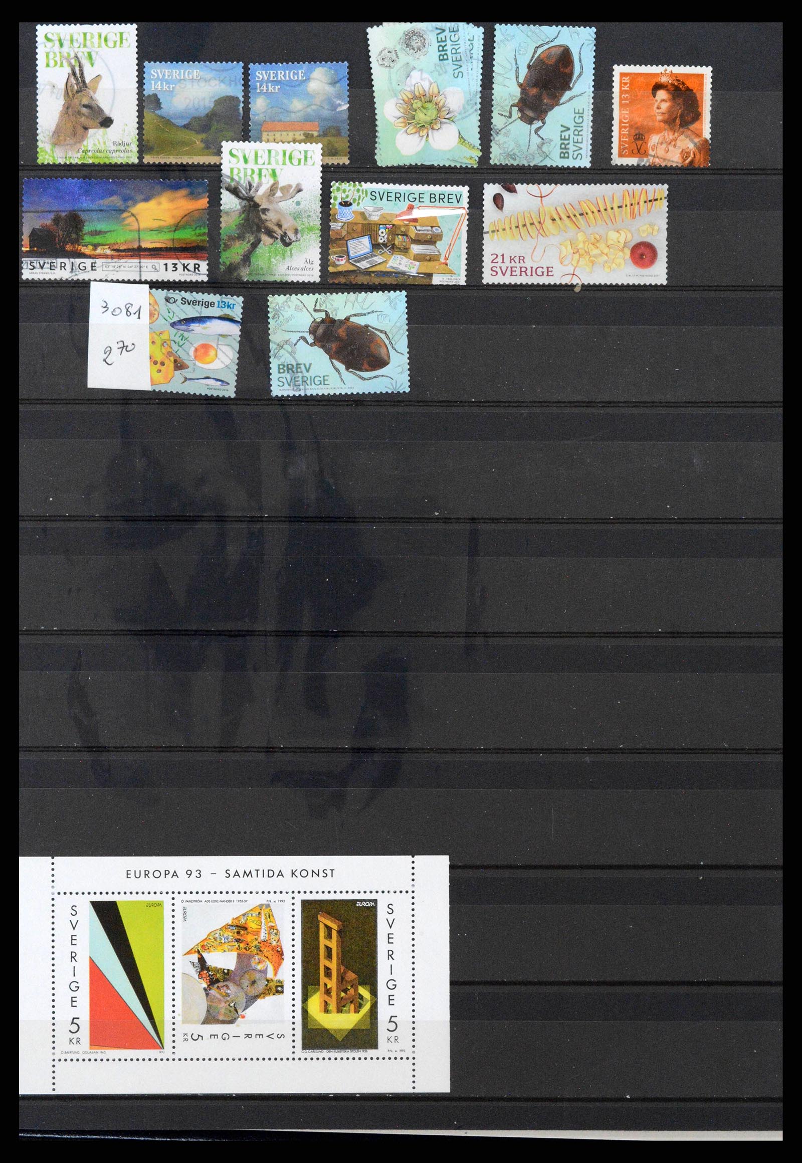 38151 0209 - Postzegelverzameling 38151 Zweden 1855-2016.
