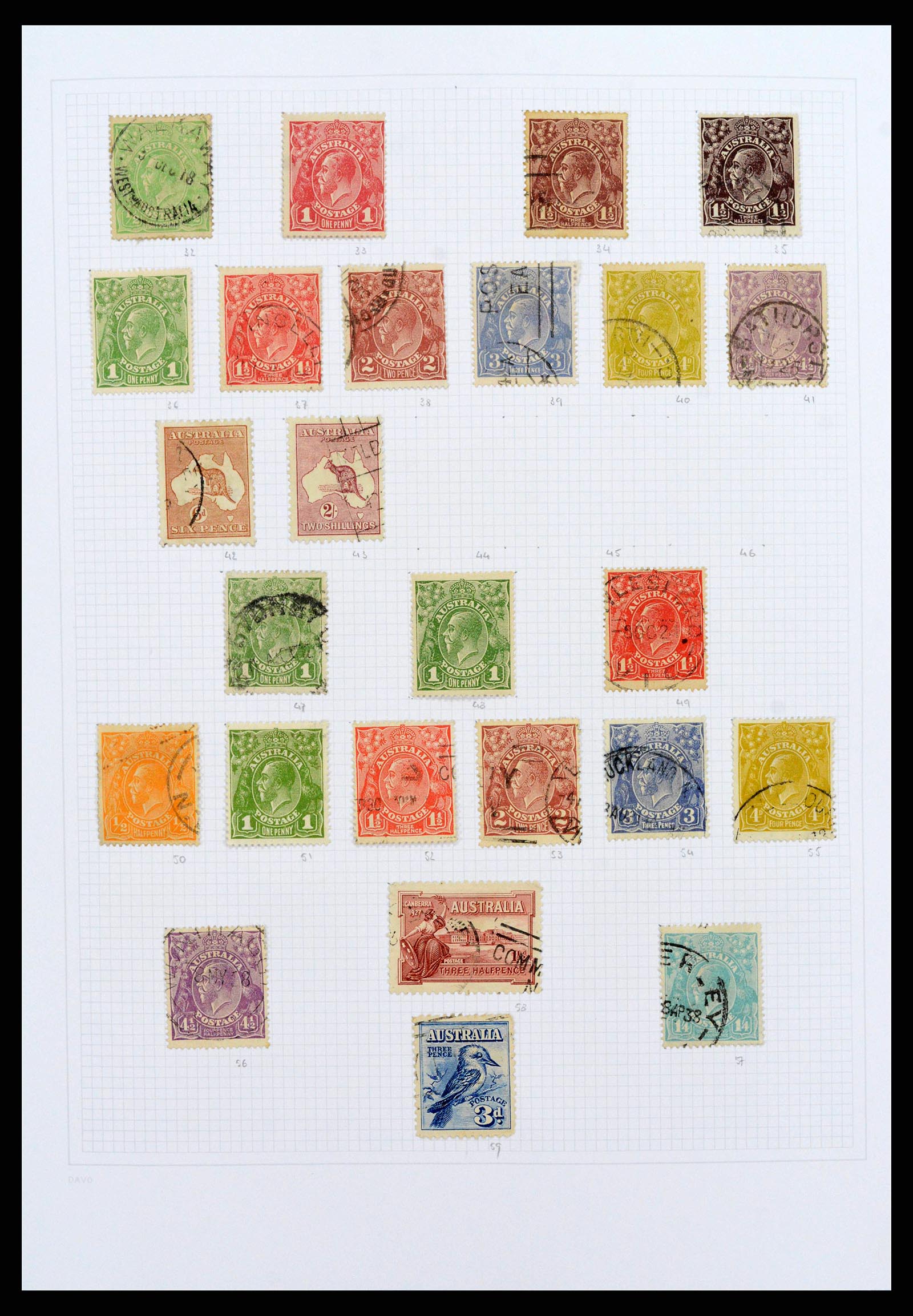 38152 0002 - Postzegelverzameling 38152 Australië 1913-2017.