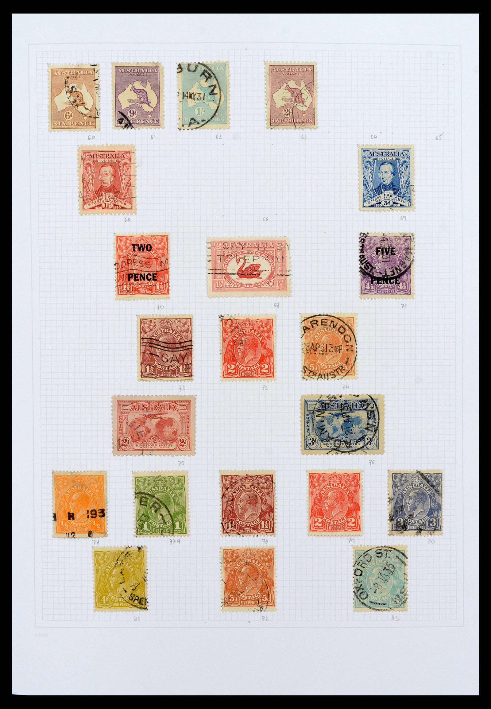 38152 0003 - Postzegelverzameling 38152 Australië 1913-2017.