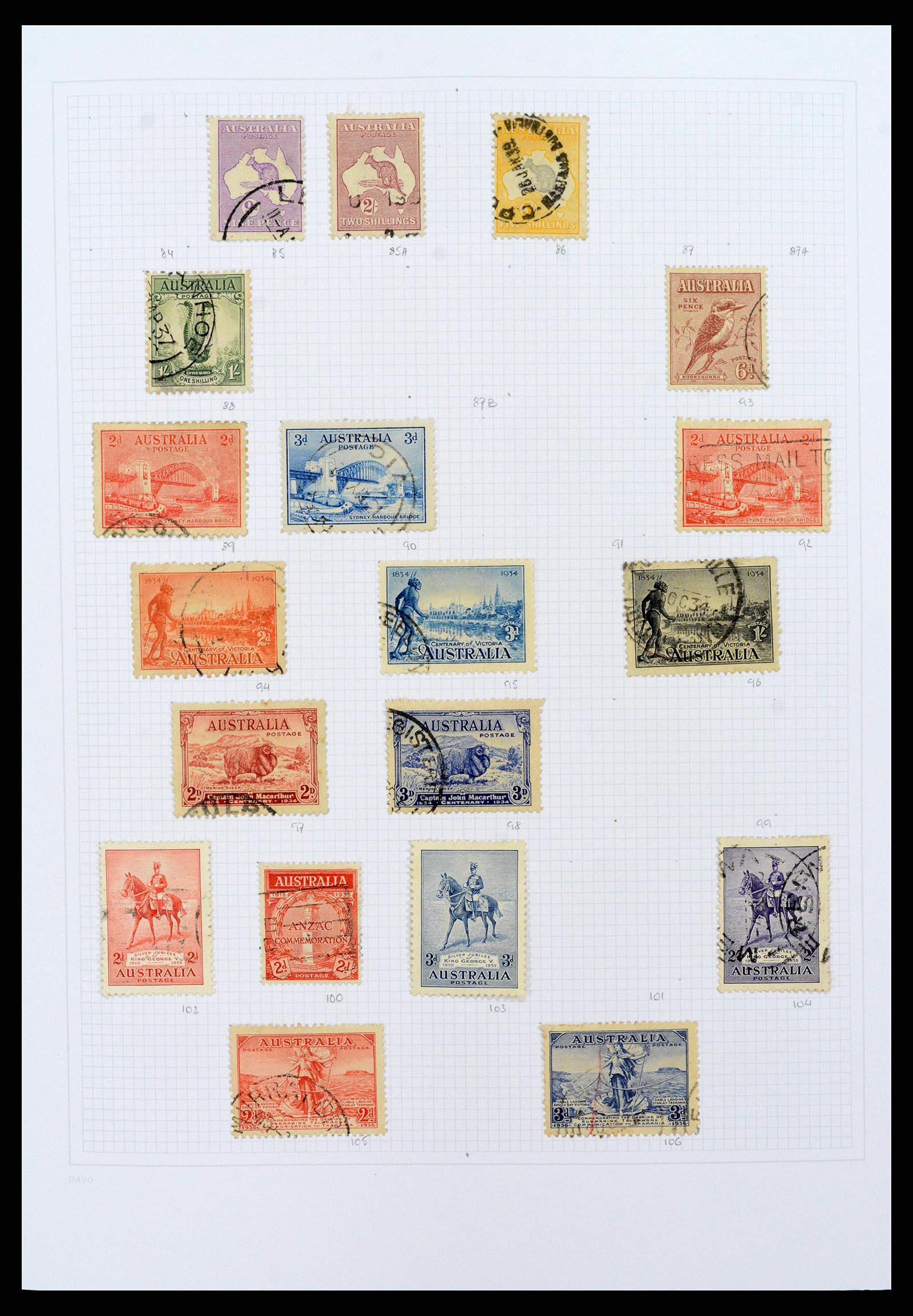 38152 0004 - Postzegelverzameling 38152 Australië 1913-2017.